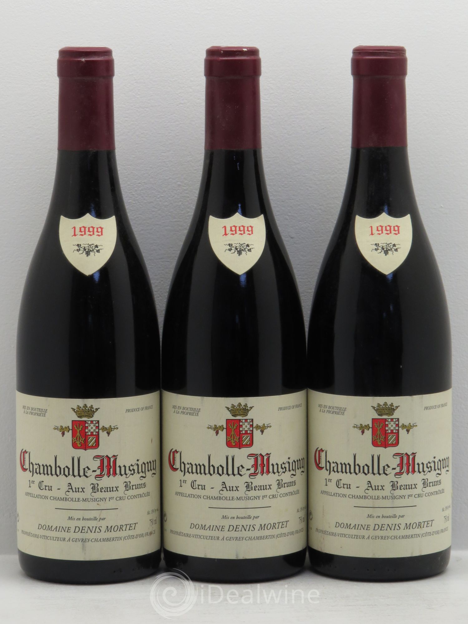 Chambolle-Musigny 1er Cru Aux Beaux Bruns Denis Mortet (Domaine) 1999 - Lot de 3 bouteilles - 0