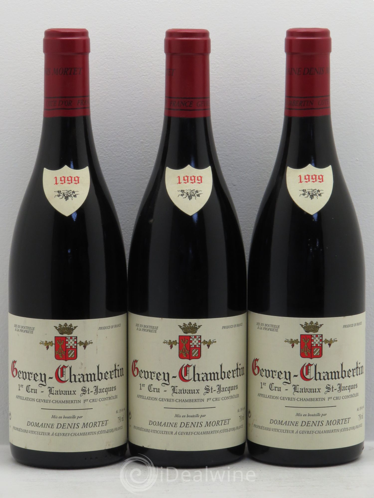 Gevrey-Chambertin 1er Cru Lavaux Saint Jacques Denis Mortet (Domaine) 1999 - Lot de 3 bouteilles - 0