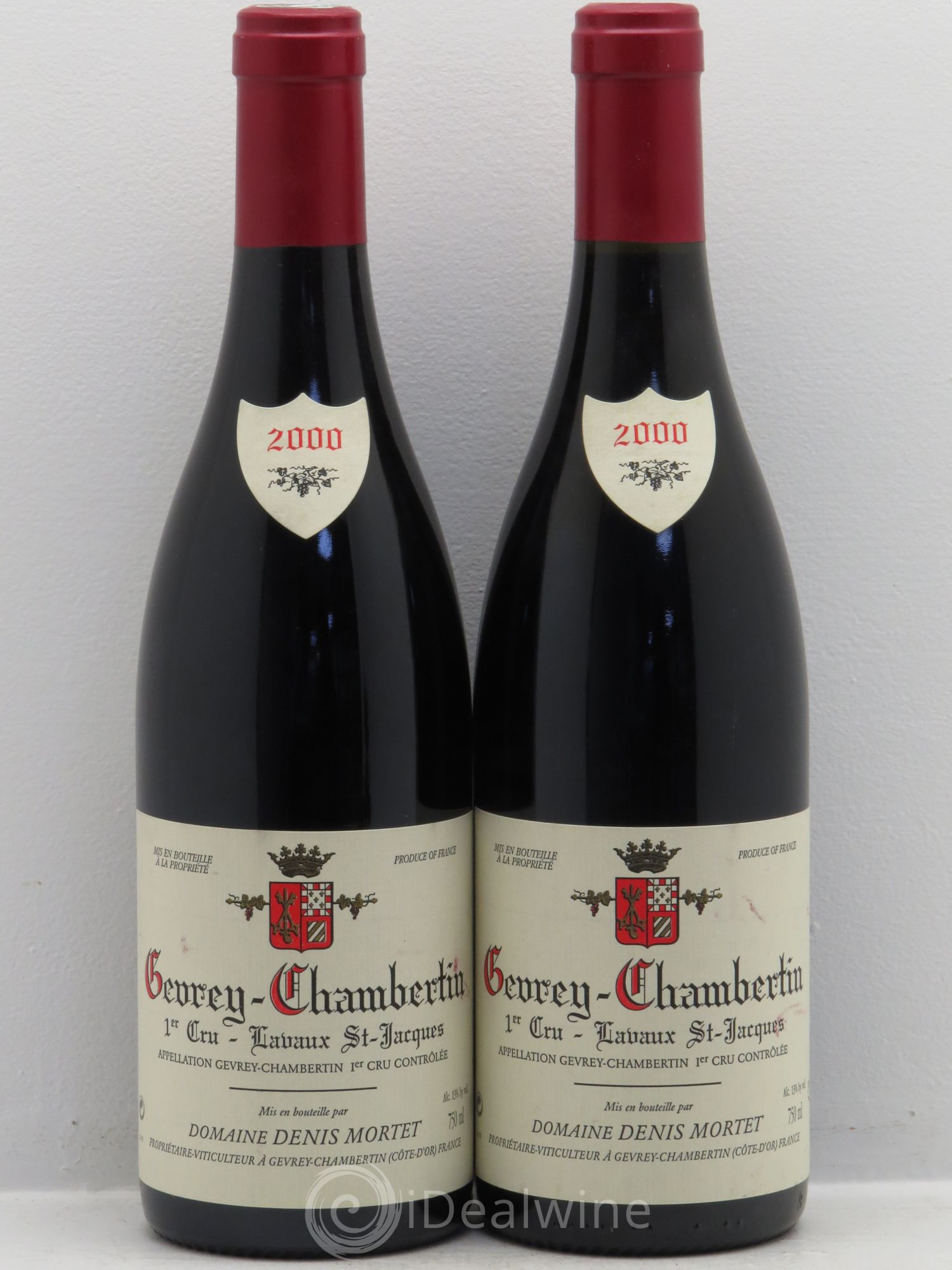 Gevrey-Chambertin 1er Cru Lavaux Saint Jacques Denis Mortet (Domaine) 2000 - Lot de 2 bouteilles - 0