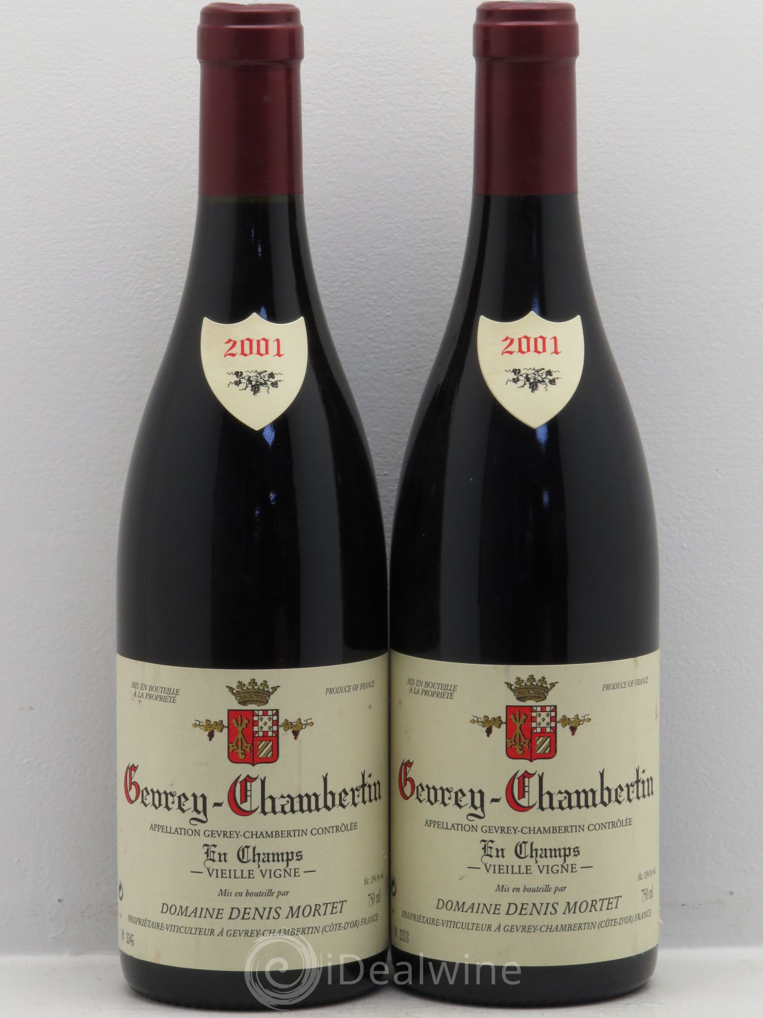 Gevrey-Chambertin En Champs Vieille Vigne Denis Mortet (Domaine) Vieilles vignes 2001 - Lot de 2 bouteilles - 0
