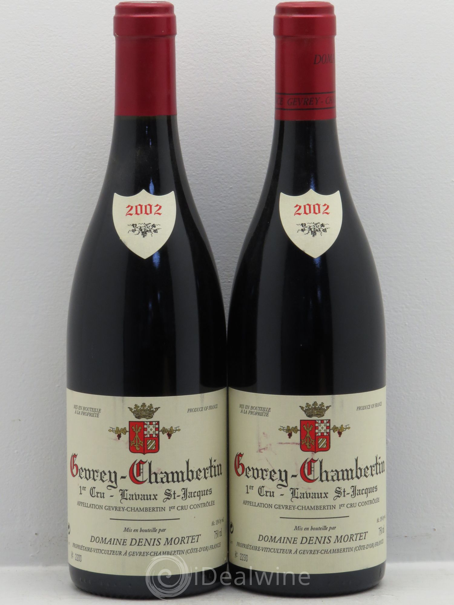 Gevrey-Chambertin 1er Cru Lavaux Saint Jacques Denis Mortet (Domaine) 2002 - Lot de 2 bouteilles - 0