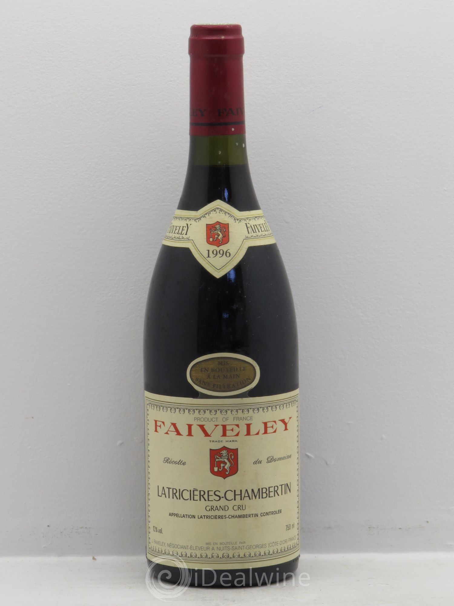 Latricières-Chambertin Grand Cru Faiveley 1996 - Lot de 1 bouteille - 0