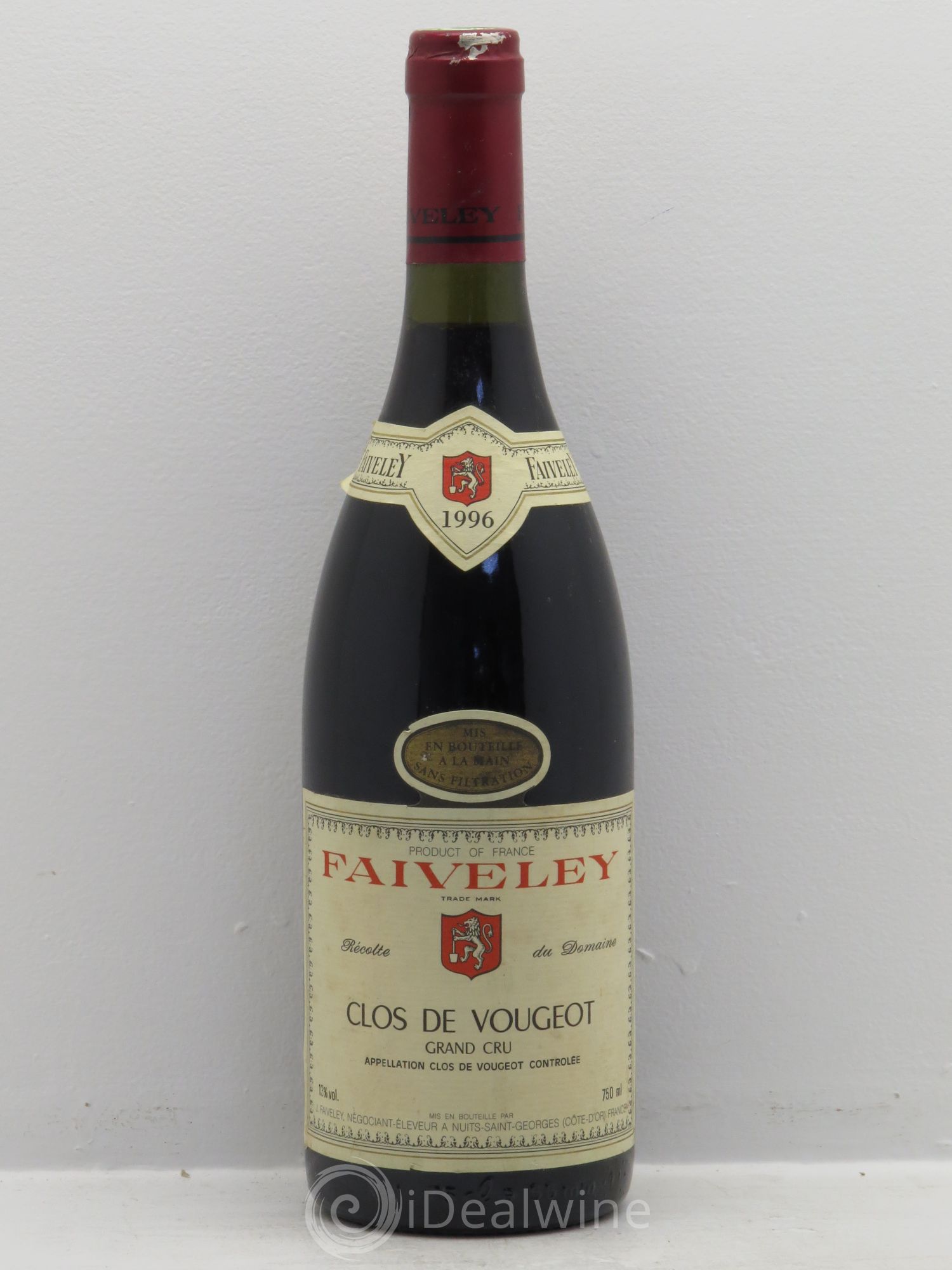 Clos de Vougeot Grand Cru Faiveley 1996 - Lot de 1 bouteille - 0