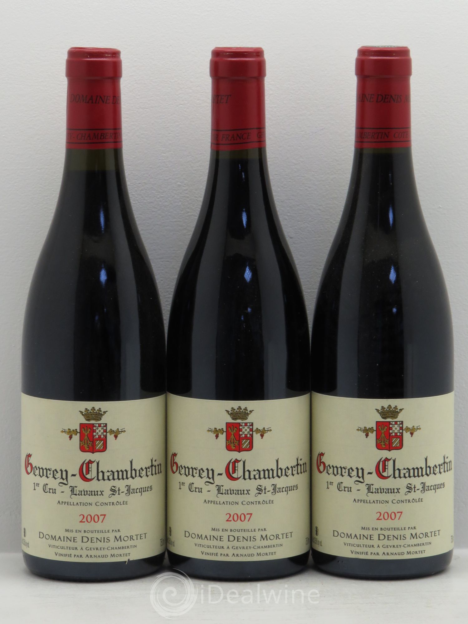 Gevrey-Chambertin 1er Cru Lavaux Saint Jacques Denis Mortet (Domaine) 2007 - Lot de 3 bouteilles - 0