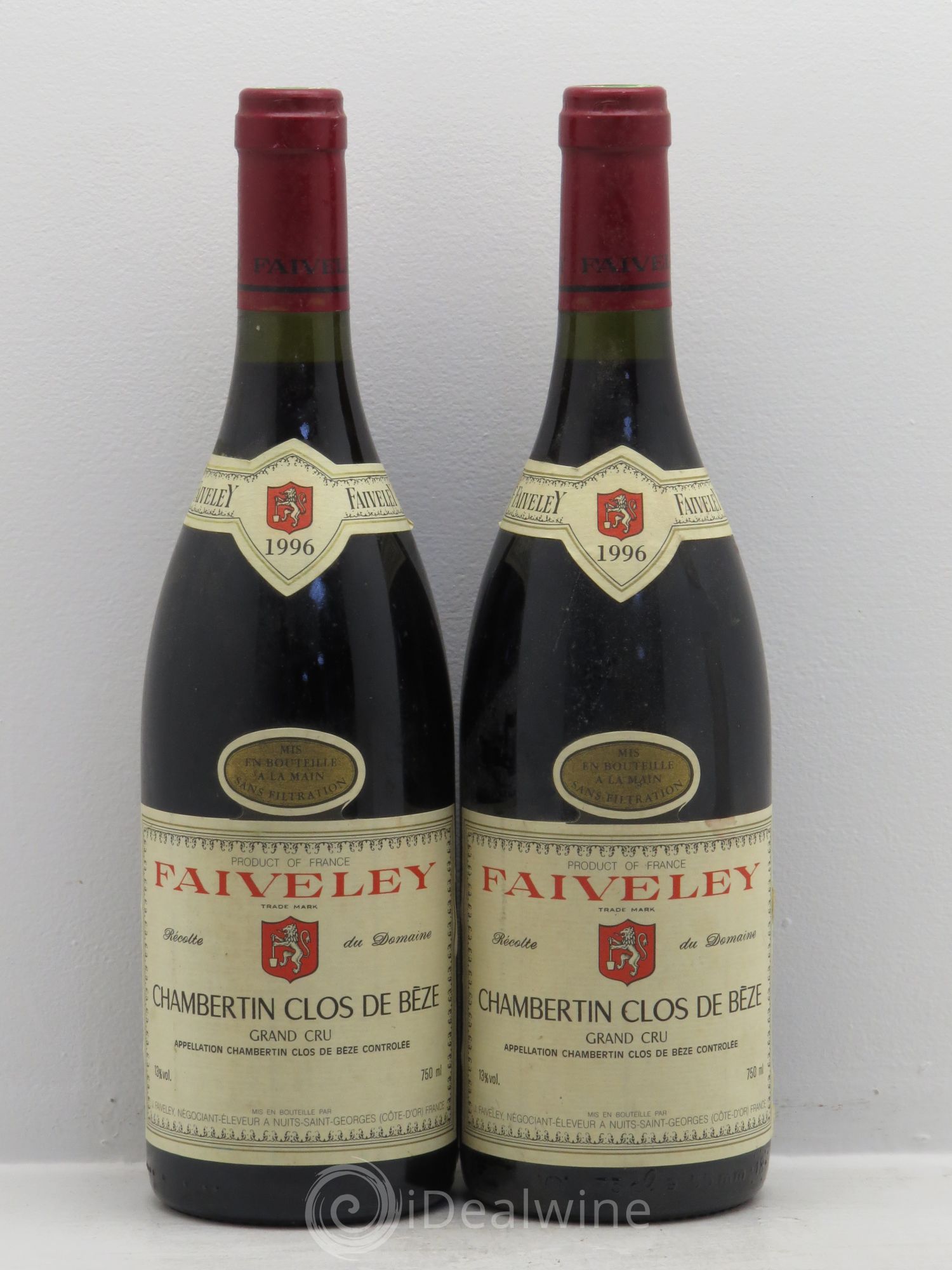 Chambertin Clos de Bèze Grand Cru Faiveley 1996 - Lot de 2 bouteilles - 0