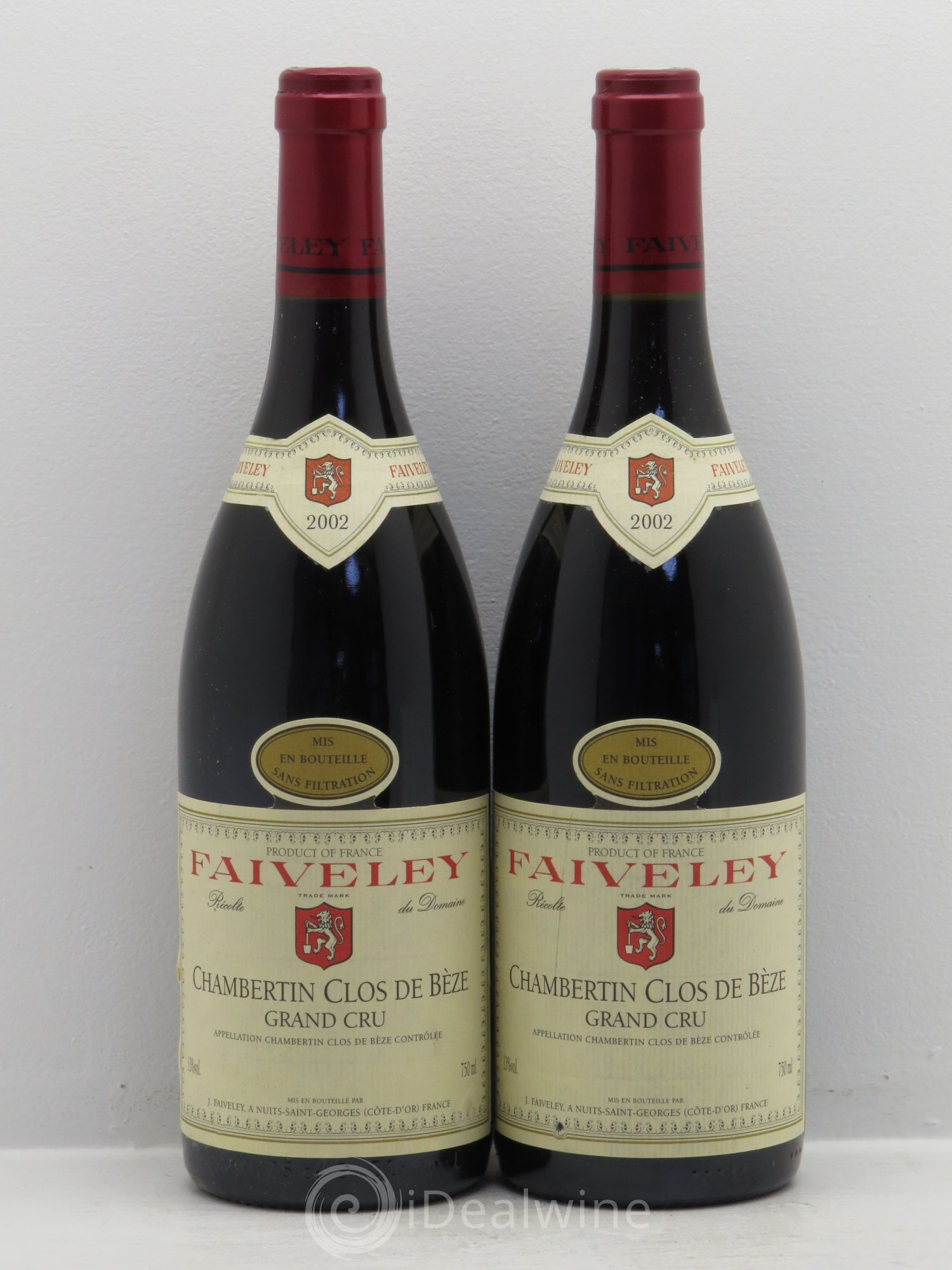 Chambertin Clos de Bèze Grand Cru Faiveley 2002 - Lot de 2 bouteilles - 0