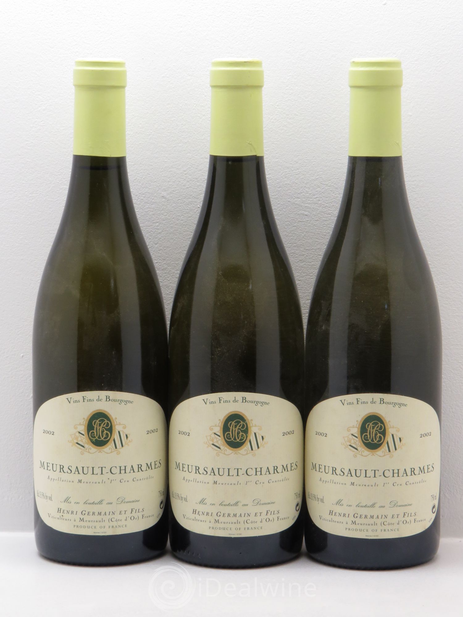 Meursault 1er Cru Henri Germain 2002 - Lot de 3 bouteilles - 0