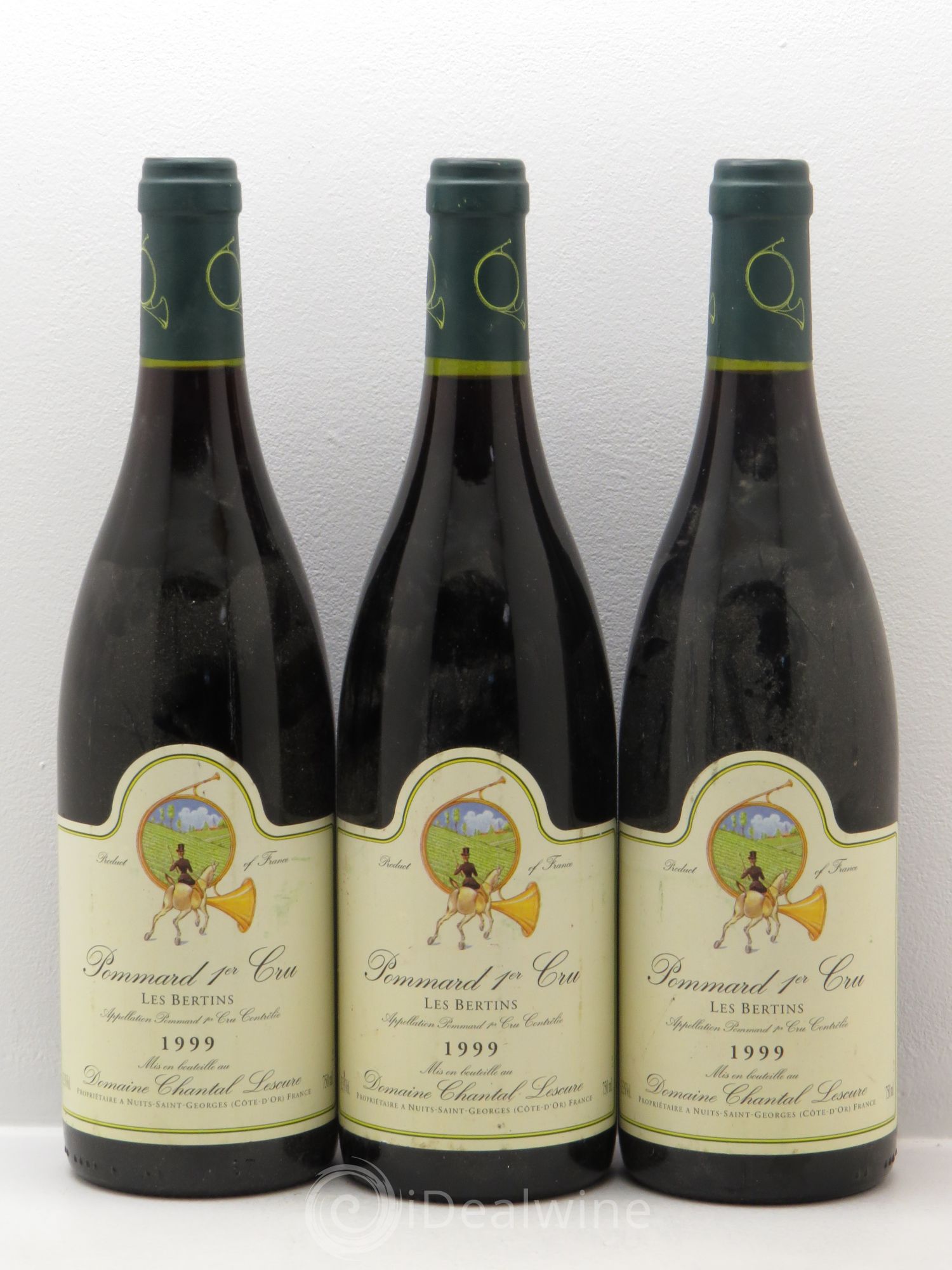 Pommard 1er Cru Les Bertins Chantal Lescure 2000 - Lot de 3 bouteilles - 0