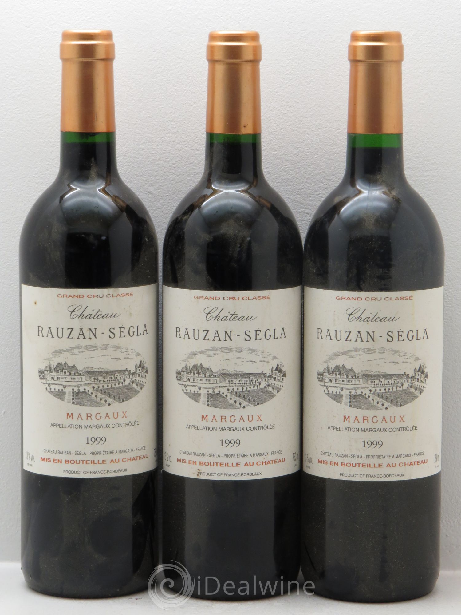 Château Rauzan Ségla Grand Cru Classé 1999 - Lot de 3 bouteilles - 0