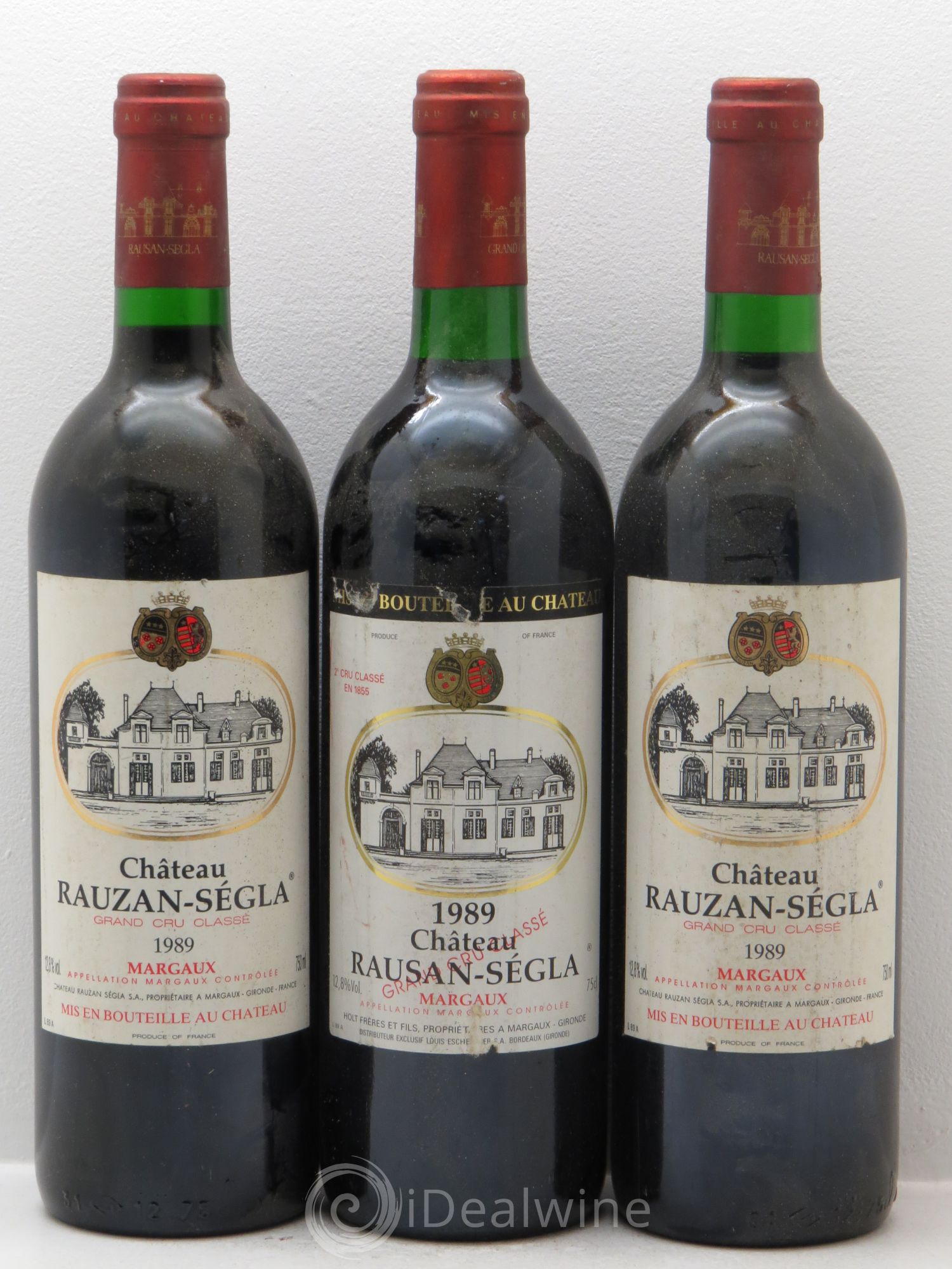 Château Rauzan Ségla Grand Cru Classé 1989 - Lot de 3 bouteilles - 0