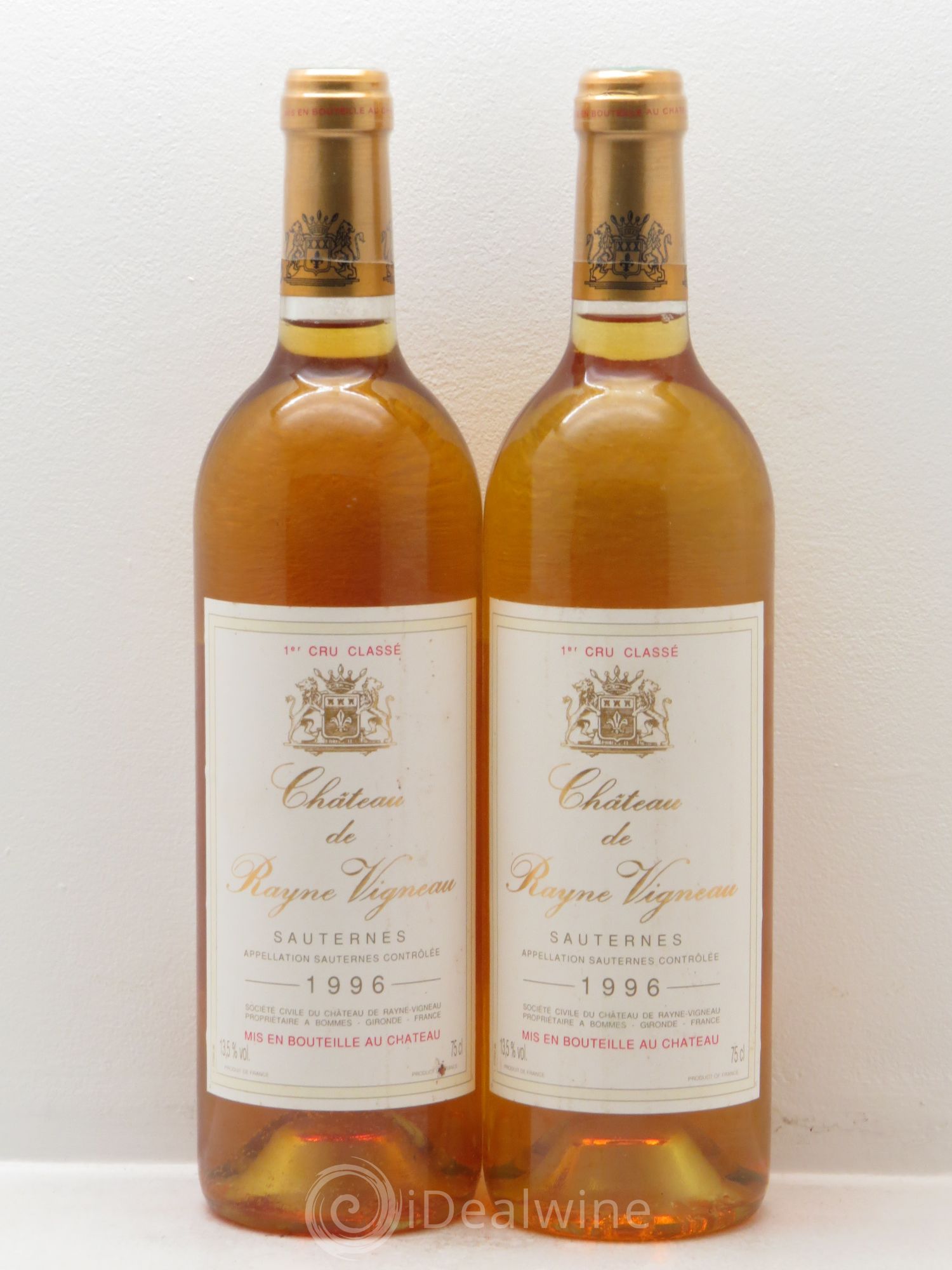 Château de Rayne Vigneau 1er Grand Cru Classé 1996 - Lotto di 2 bottiglie - 0