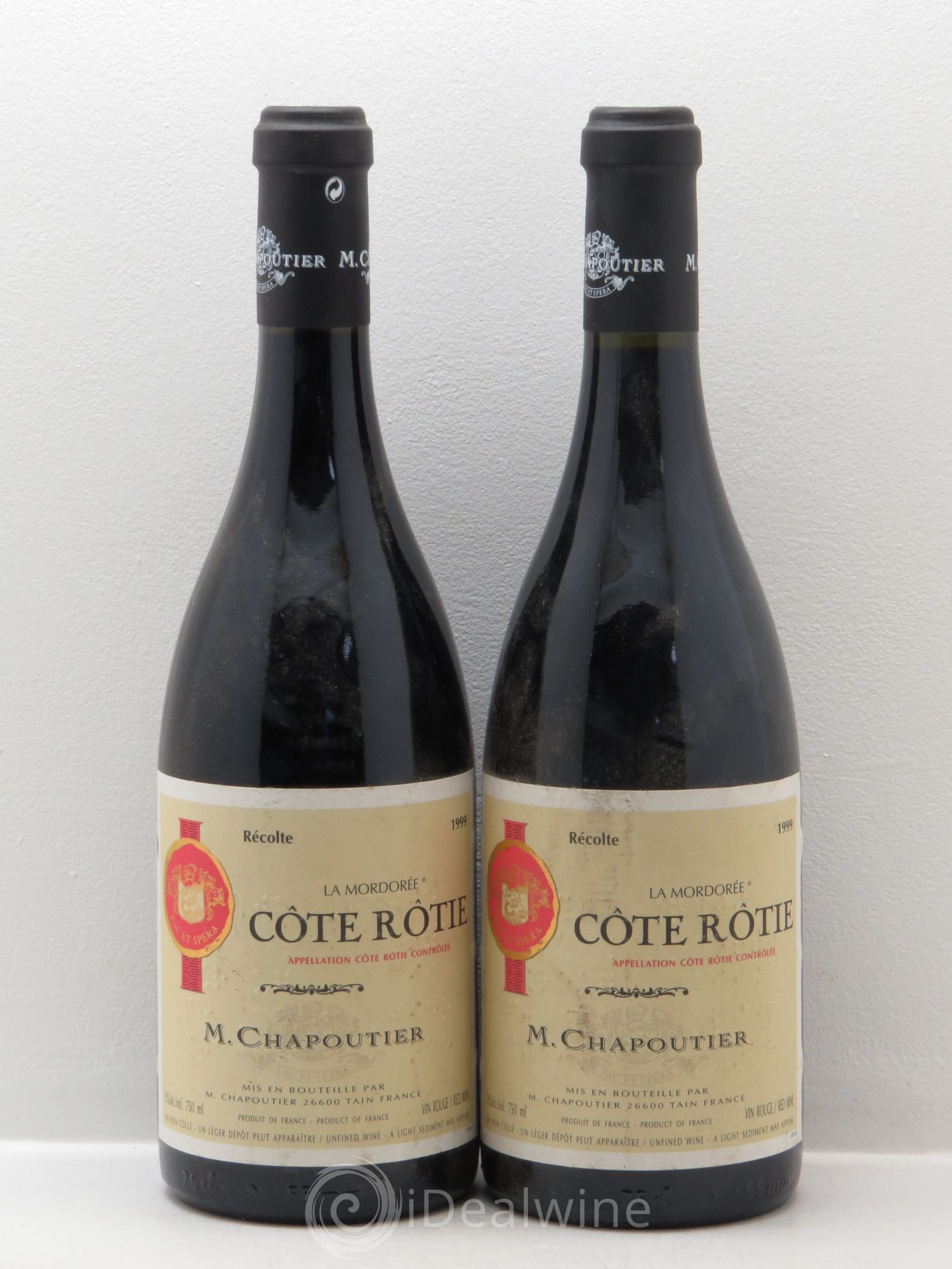 Côte-Rôtie La Mordorée Chapoutier 1999 - Lot de 2 bouteilles - 0
