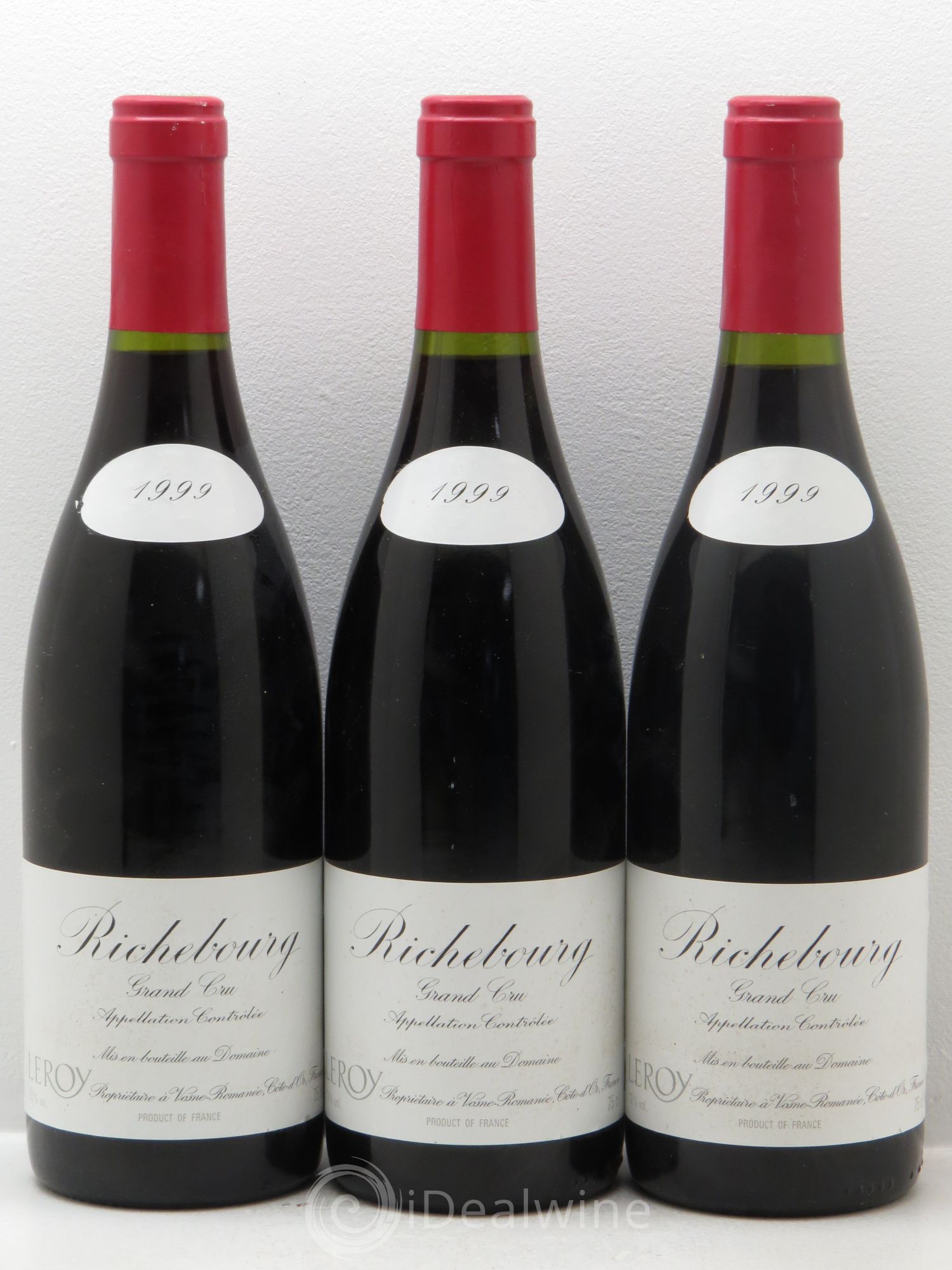 Richebourg Grand Cru Leroy (Domaine) 1999 - Lot de 3 bouteilles - 0