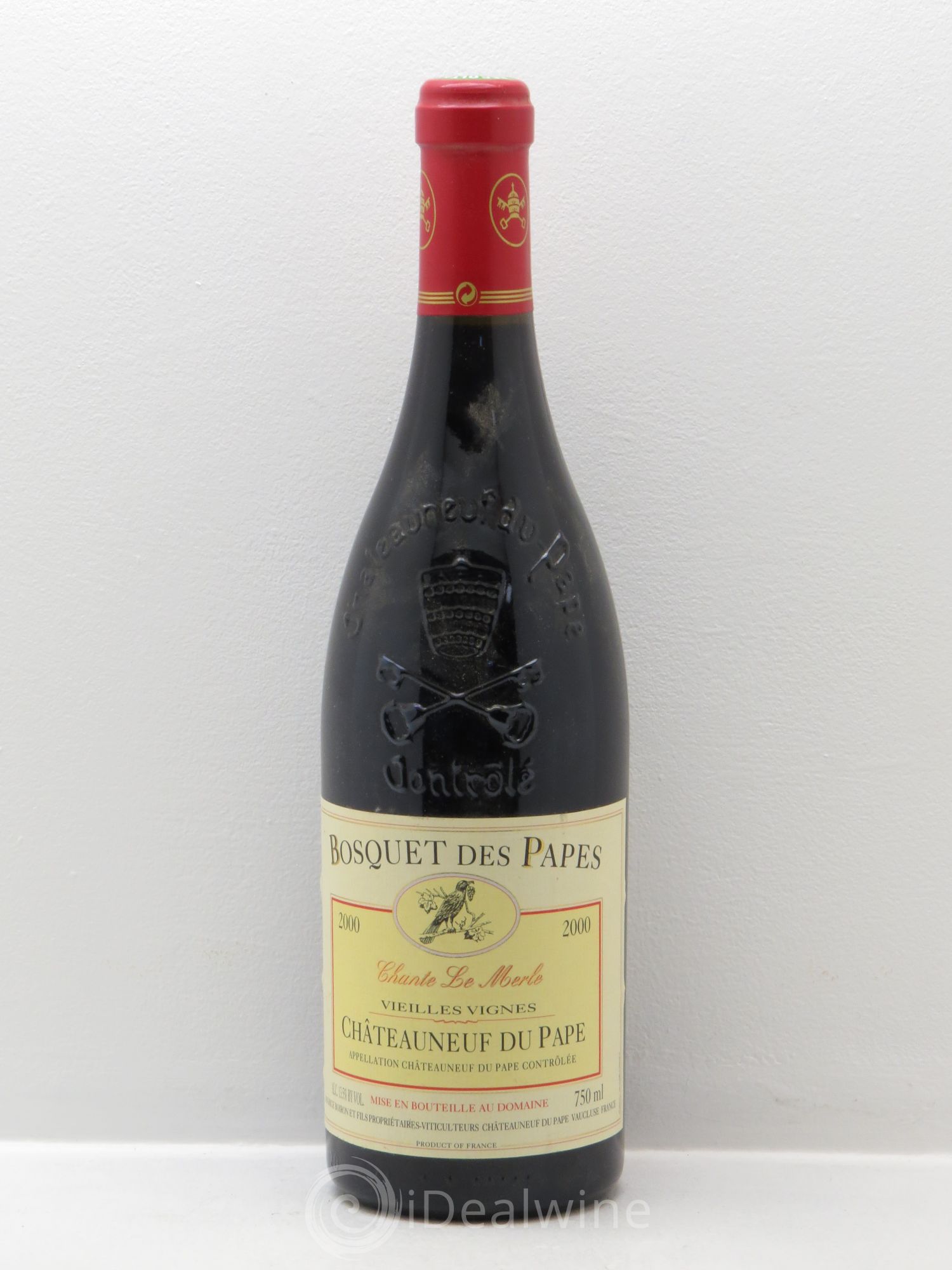 Châteauneuf-du-Pape Bosquet des Papes Chante Le Merle Vieilles Vignes Famille Boiron (sans prix de réserve) 2000 - Lot de 1 bouteille - 0