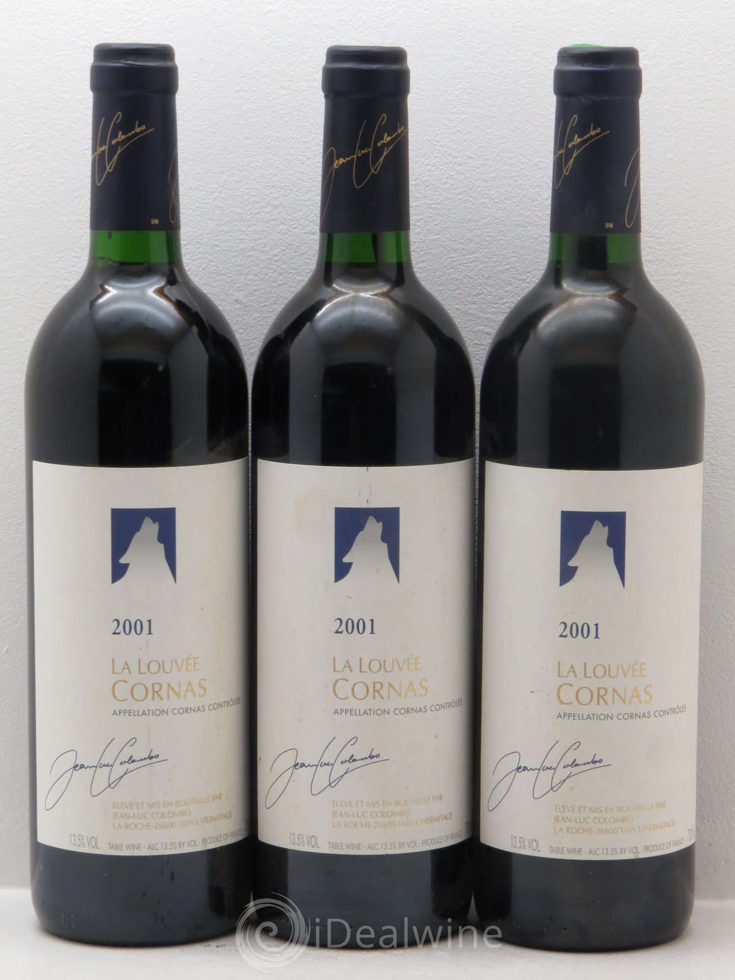 Cornas La Louvée Jean-Luc Colombo 2001 - Lot de 3 bouteilles - 0