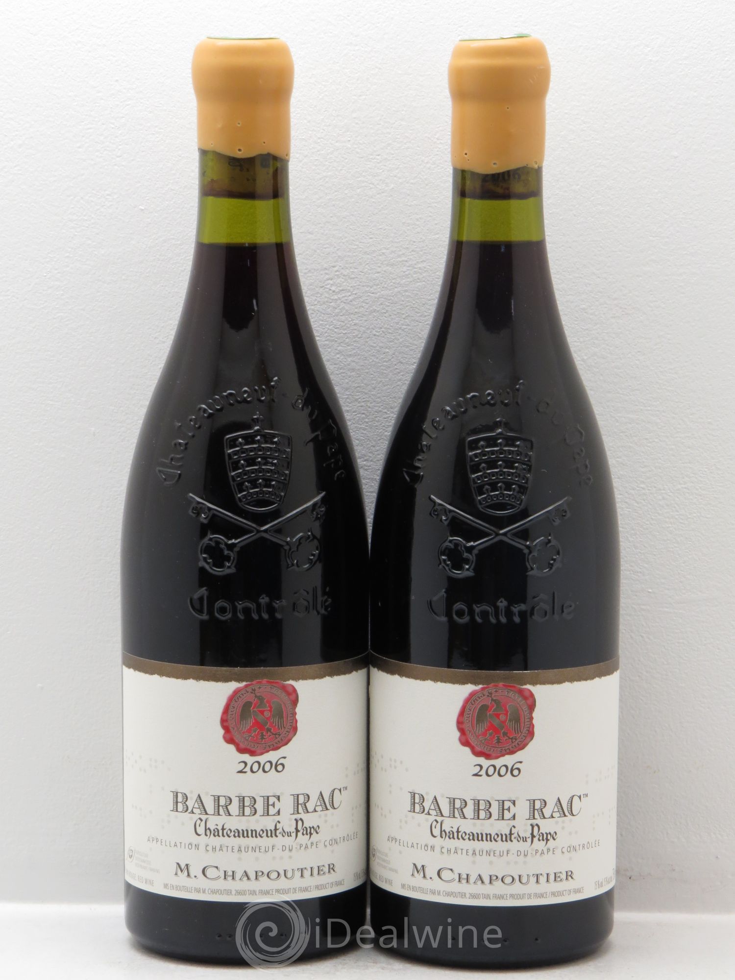 Châteauneuf-du-Pape Barbe Rac Chapoutier 2006 - Lot de 2 bouteilles - 0