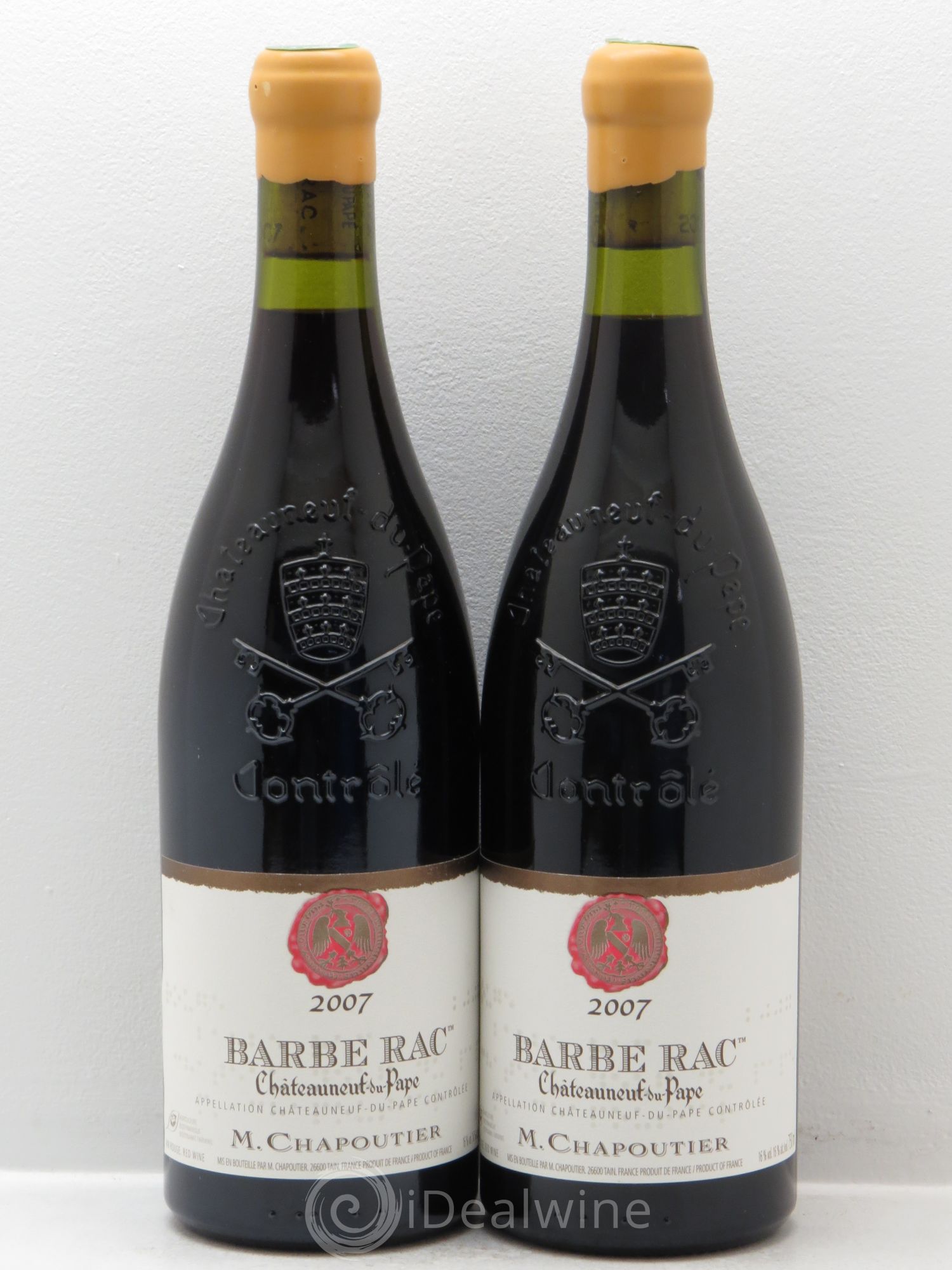 Châteauneuf-du-Pape Barbe Rac Chapoutier 2007 - Lot de 2 bouteilles - 0