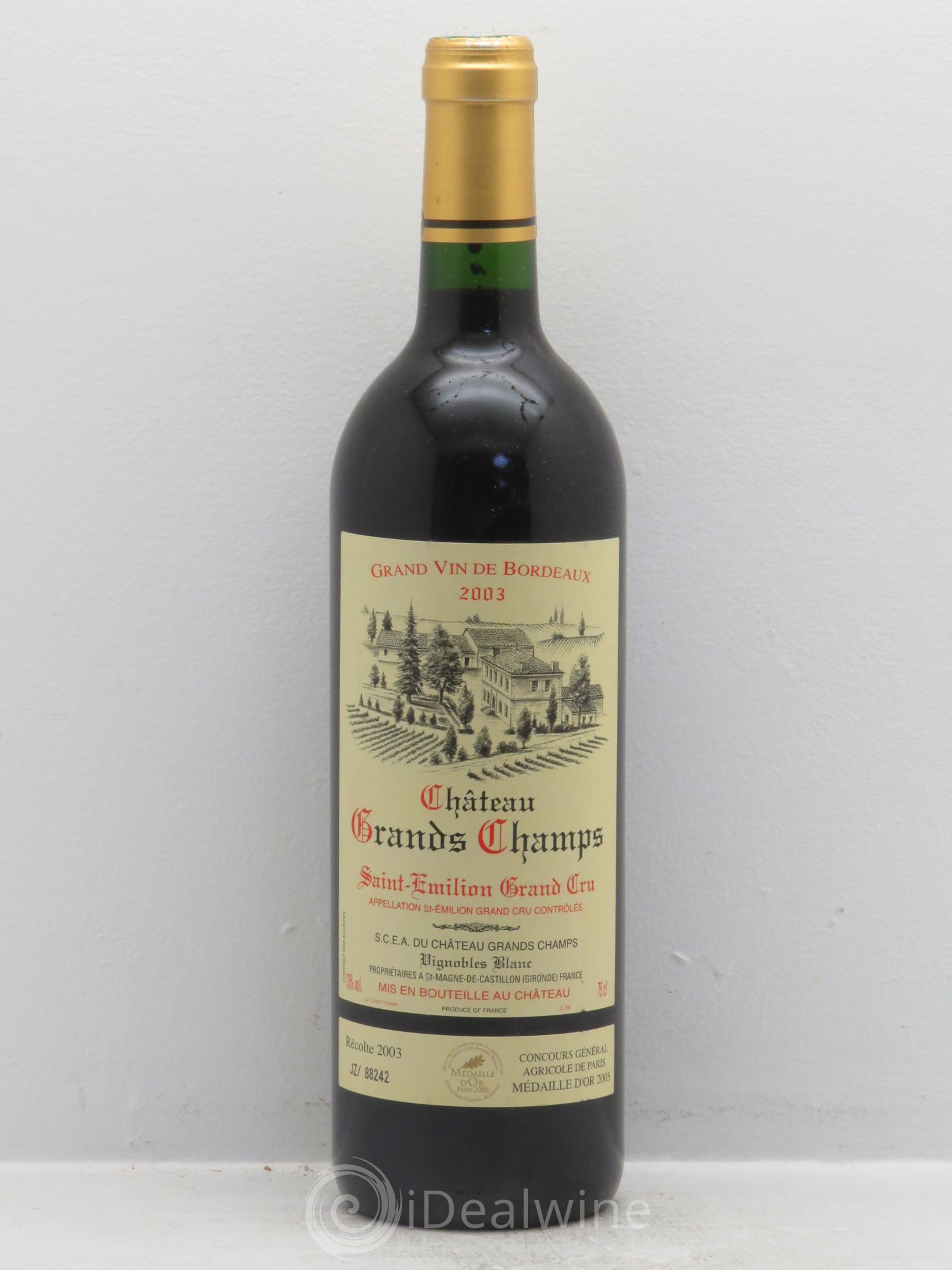 Bordeaux Château Grands Champs (sans prix de réserve) 2003 - Posten von 1 Flasche - 0