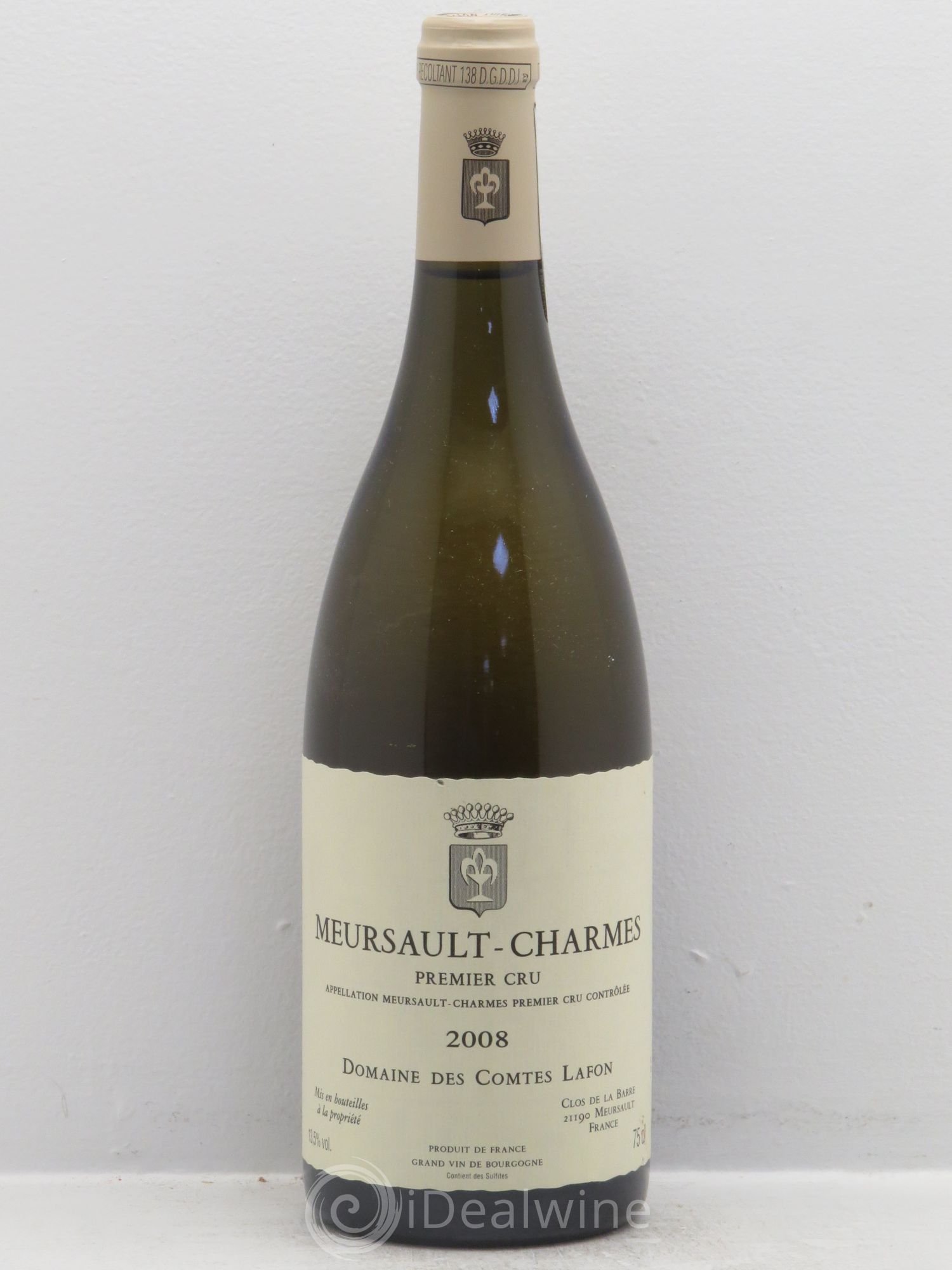 Meursault 1er Cru Charmes Comtes Lafon (Domaine des) 2008 - Lot de 1 bouteille - 0