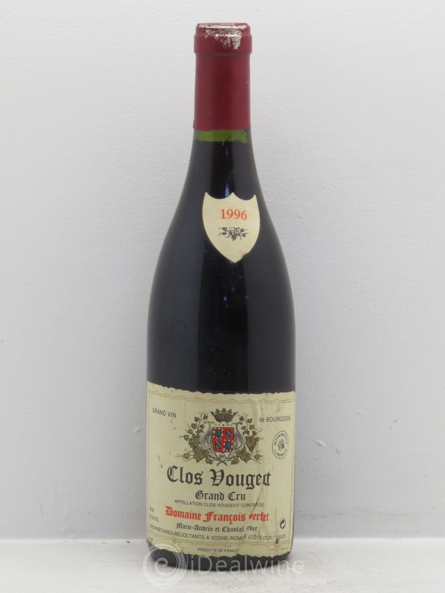 Clos de Vougeot Grand Cru Domaine Gerbet 1996 - Posten von 1 Flasche - 0