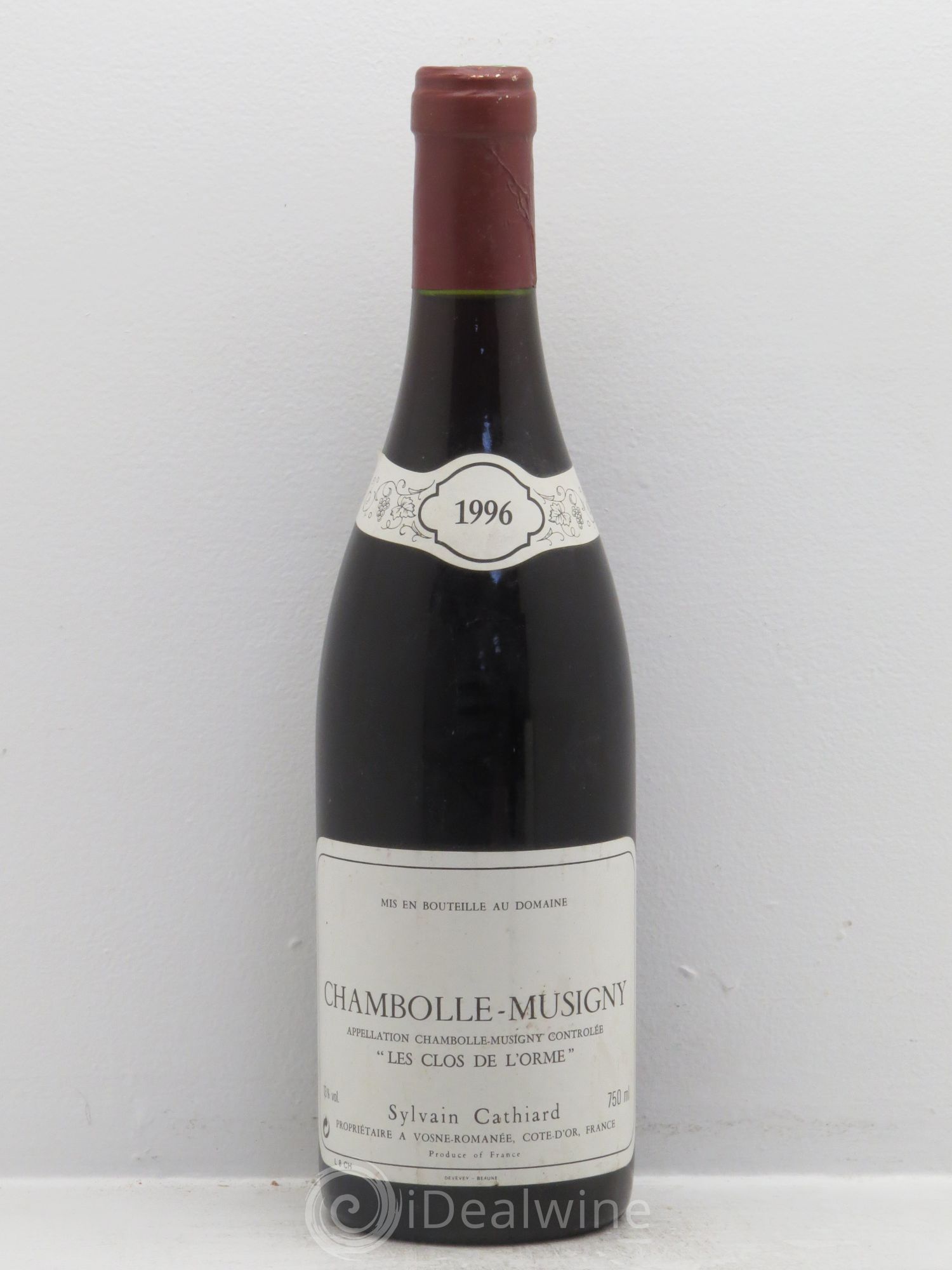 Chambolle-Musigny Le Clos de l'Orme - Domaine Cathiard 1996 - Posten von 1 Flasche - 0