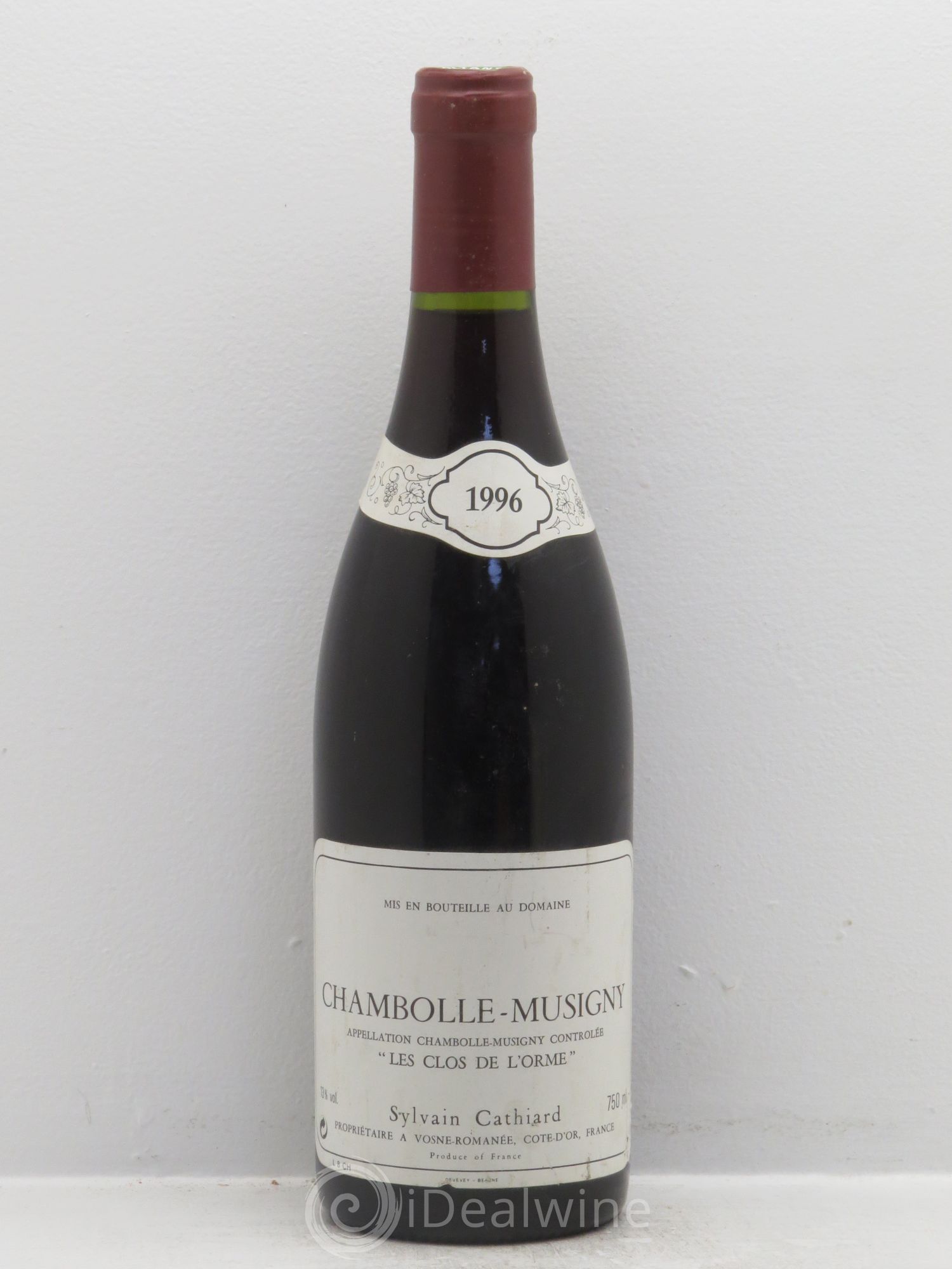 Chambolle-Musigny Le Clos de l'Orme - Domaine Cathiard 1996 - Posten von 1 Flasche - 0