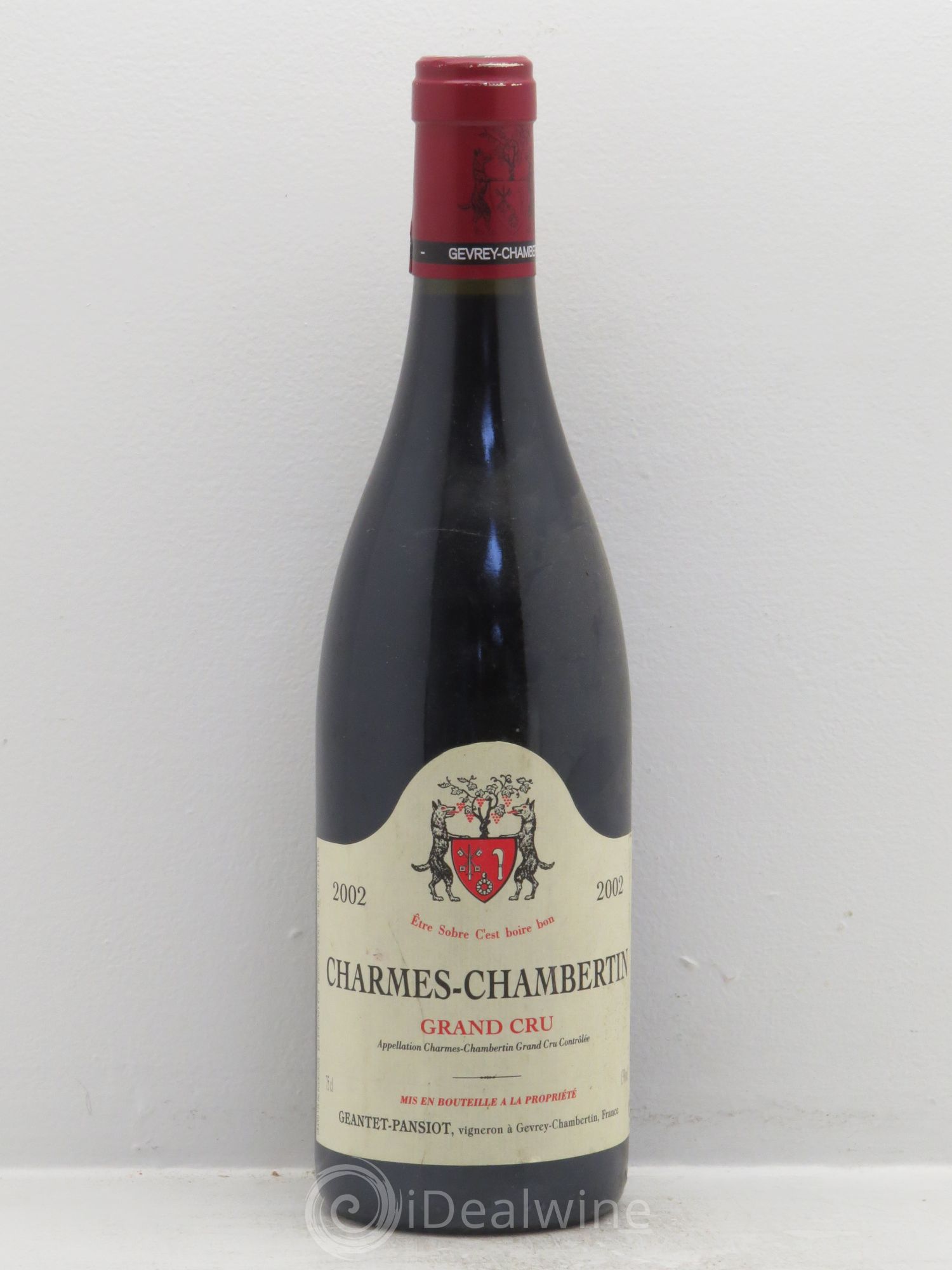 Charmes-Chambertin Grand Cru Geantet-Pansiot 2002 - Lot de 1 bouteille - 0