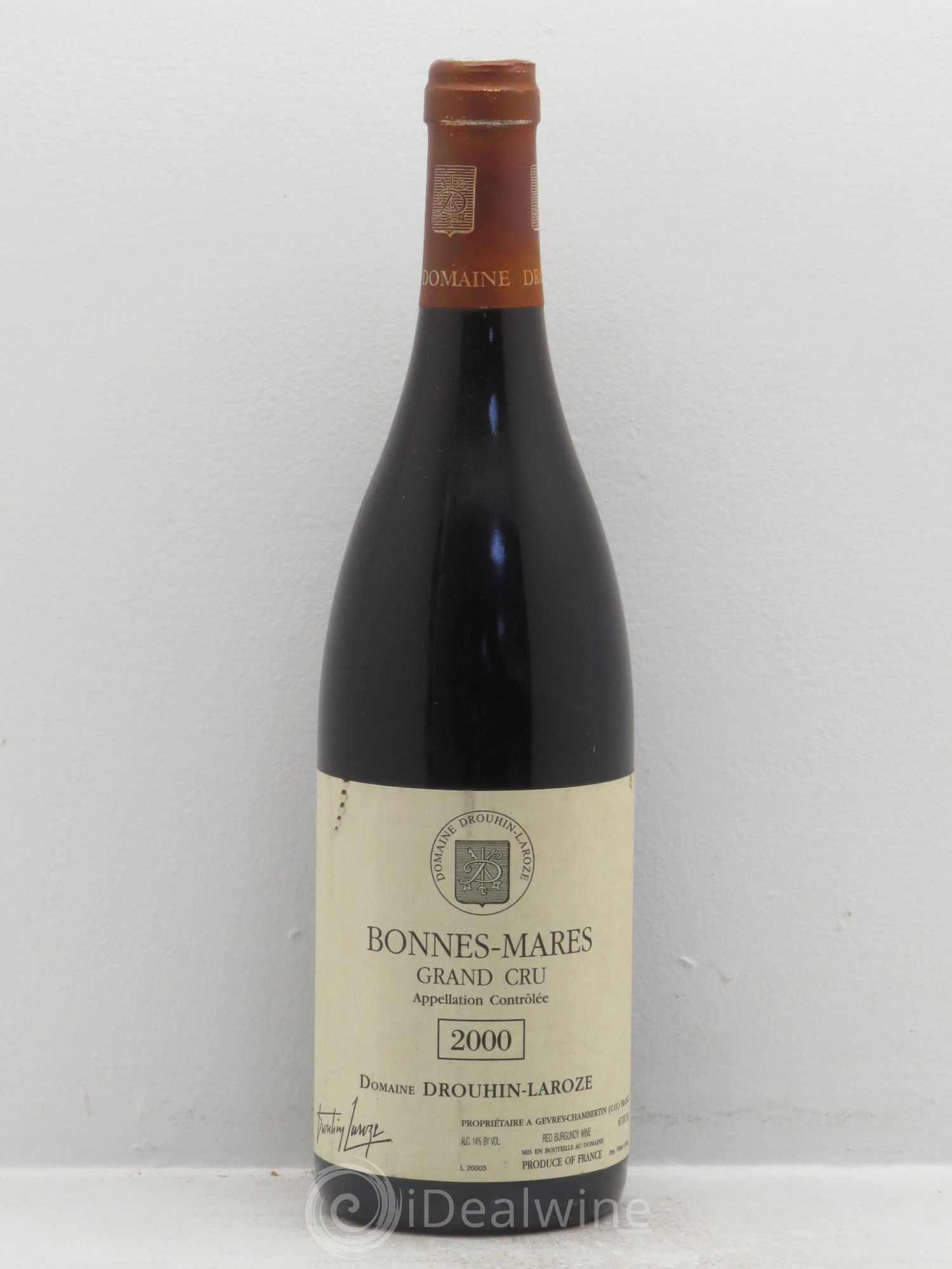 Bonnes-Mares Grand Cru Domaine Drouhin-Laroze 2000 - Lot de 1 bouteille - 0