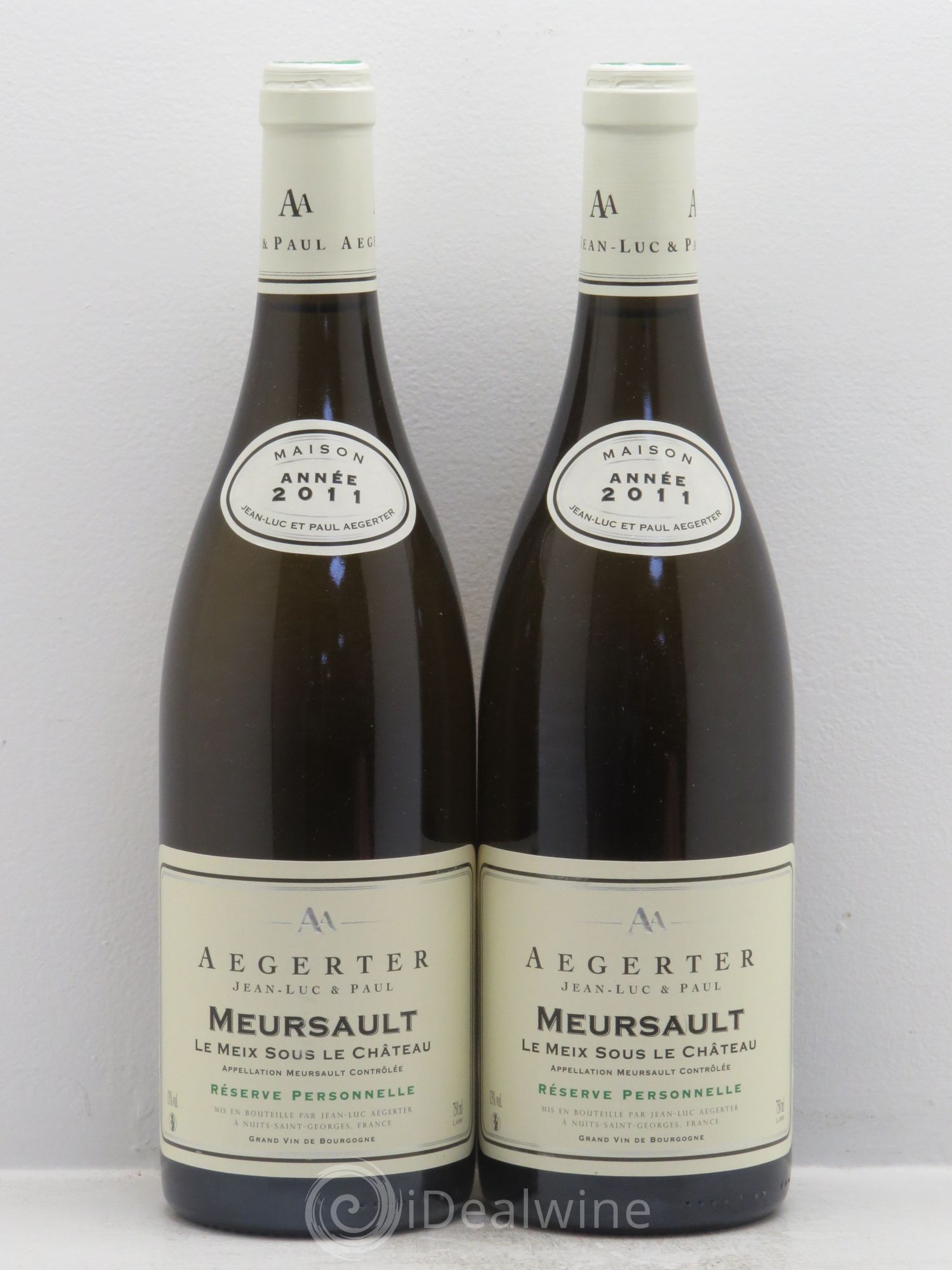 Meursault Le Meix Sous Le Château - Domaine Aegerter 2011 - Posten von 2 Flaschen - 0