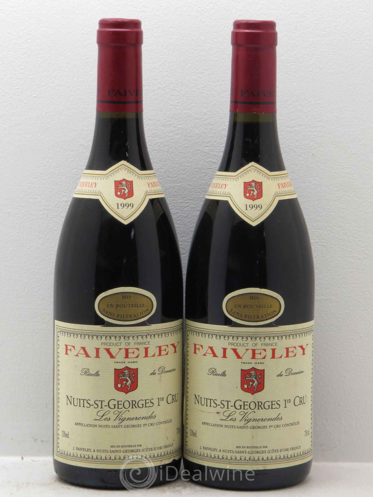 Nuits-Saint-Georges 1er Cru Les Vignes Rondes - Domaine Faiveley 1999 - Lot de 2 bouteilles - 0