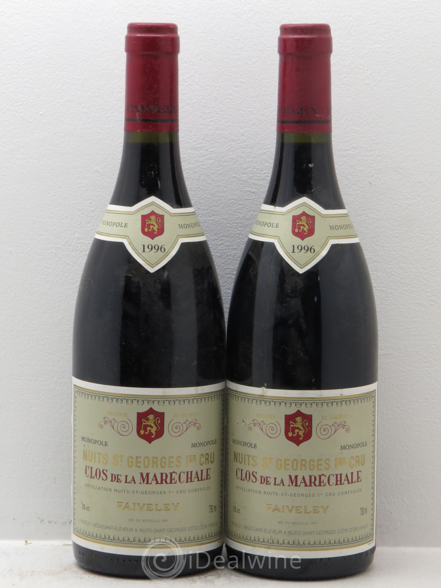 Nuits-Saint-Georges 1er Cru Clos de La Maréchale Jacques-Frédéric Mugnier 1996 - Lot de 2 bouteilles - 0