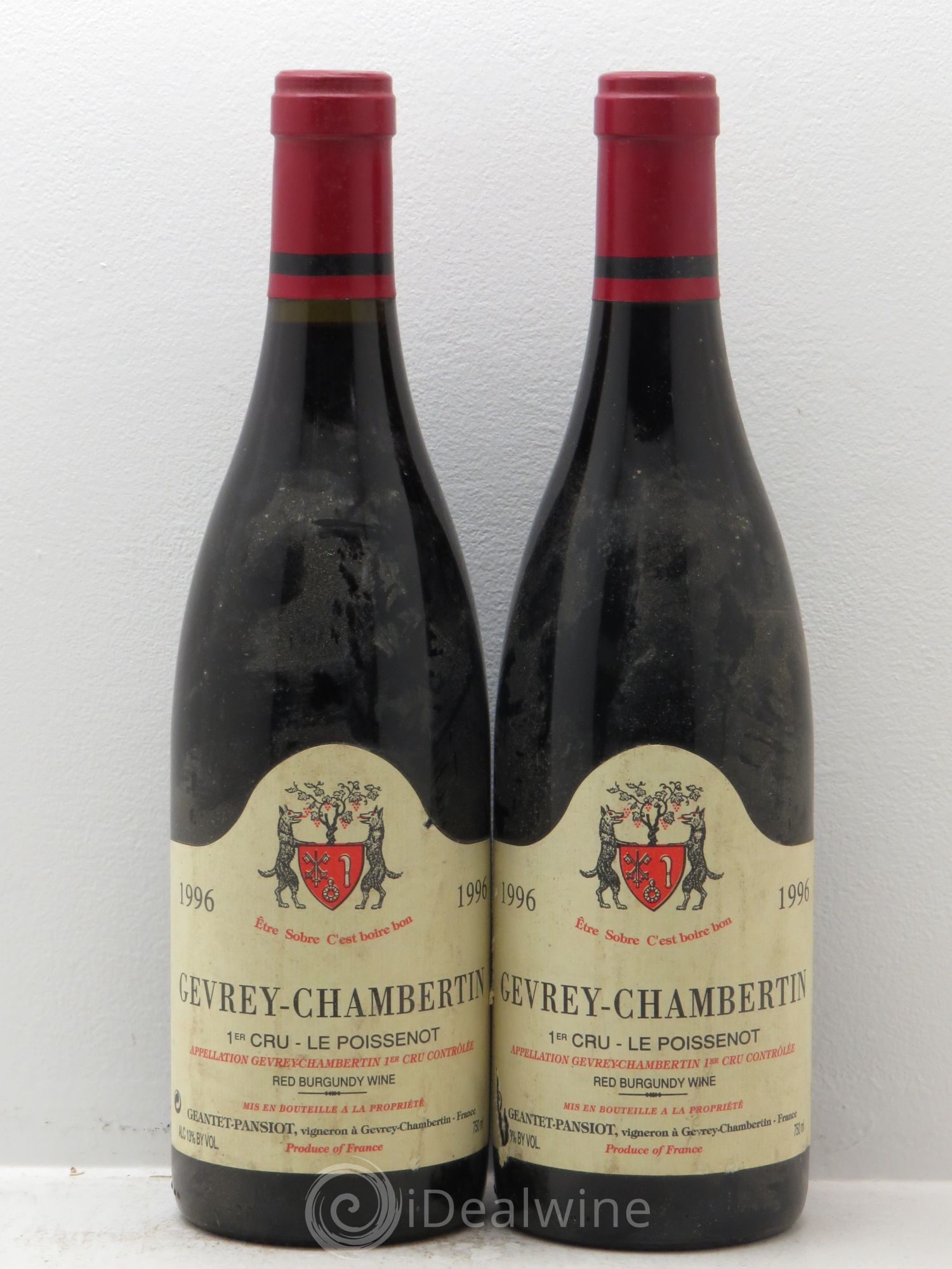 Gevrey-Chambertin 1er Cru Le Poissenot Geantet-Pansiot 1996 - Lot de 2 bouteilles - 0