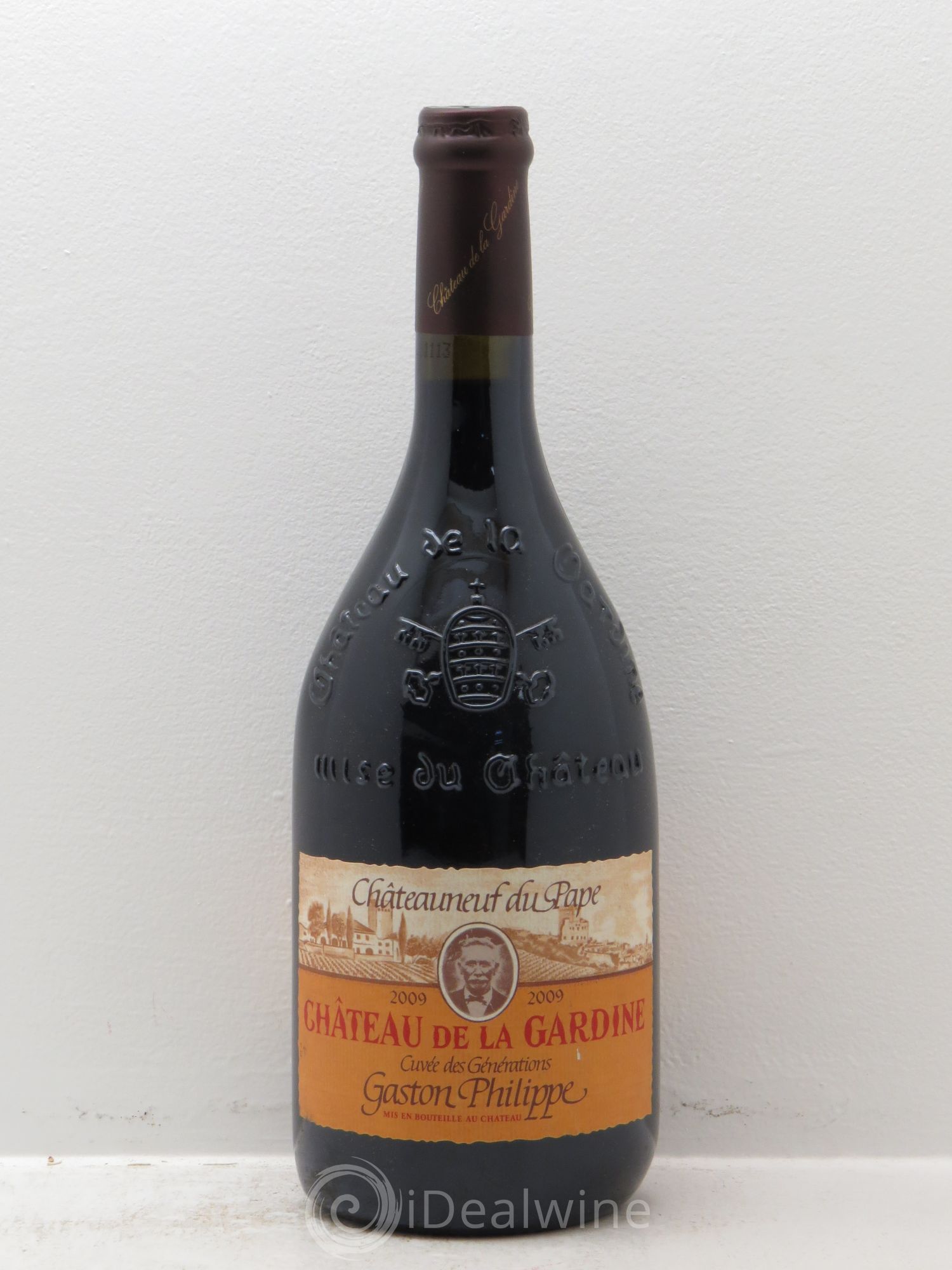Châteauneuf-du-Pape Château de La Gardine Cuvée des Générations Gaston Philippe Famille Brunel 2009 - Lot de 1 bouteille - 0