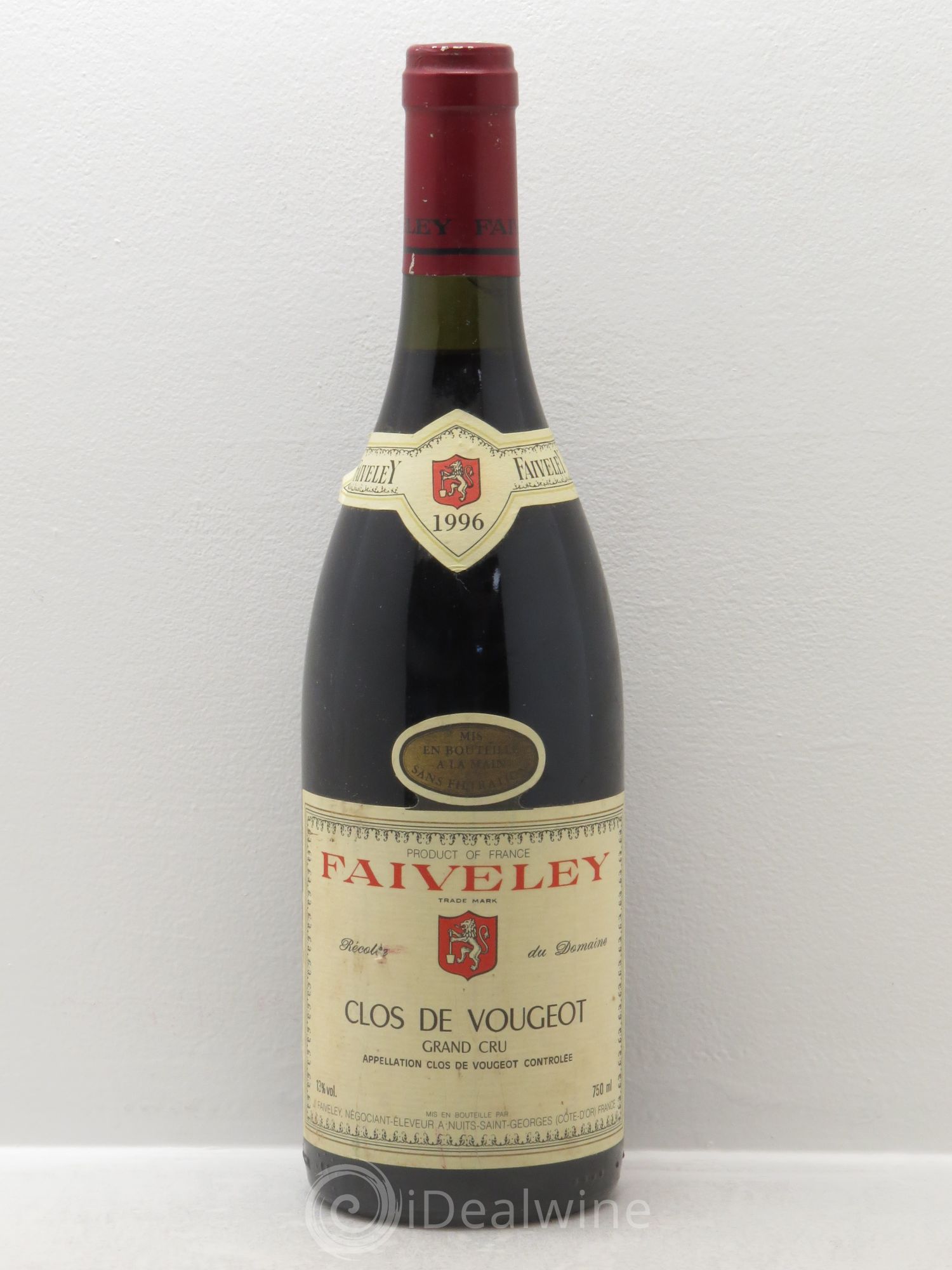 Clos de Vougeot Grand Cru Faiveley 1996 - Lot de 1 bouteille - 0