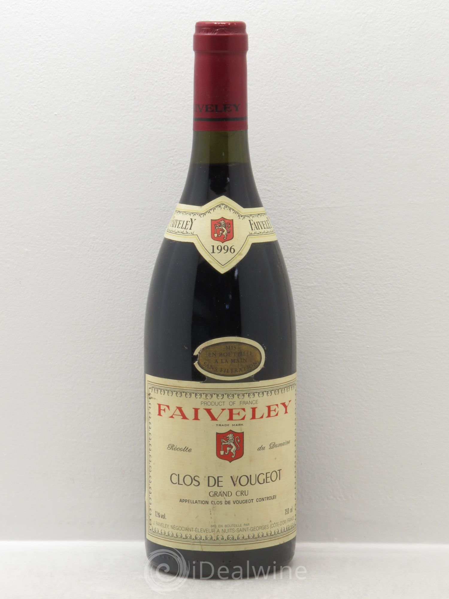 Clos de Vougeot Grand Cru Faiveley 1996 - Lot de 1 bouteille - 0