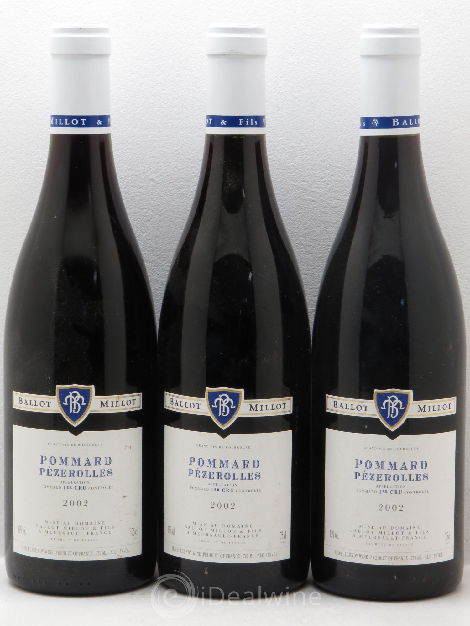 Pommard 1er Cru Domaine Ballot-Millot 2002 - Posten von 3 Flaschen - 0