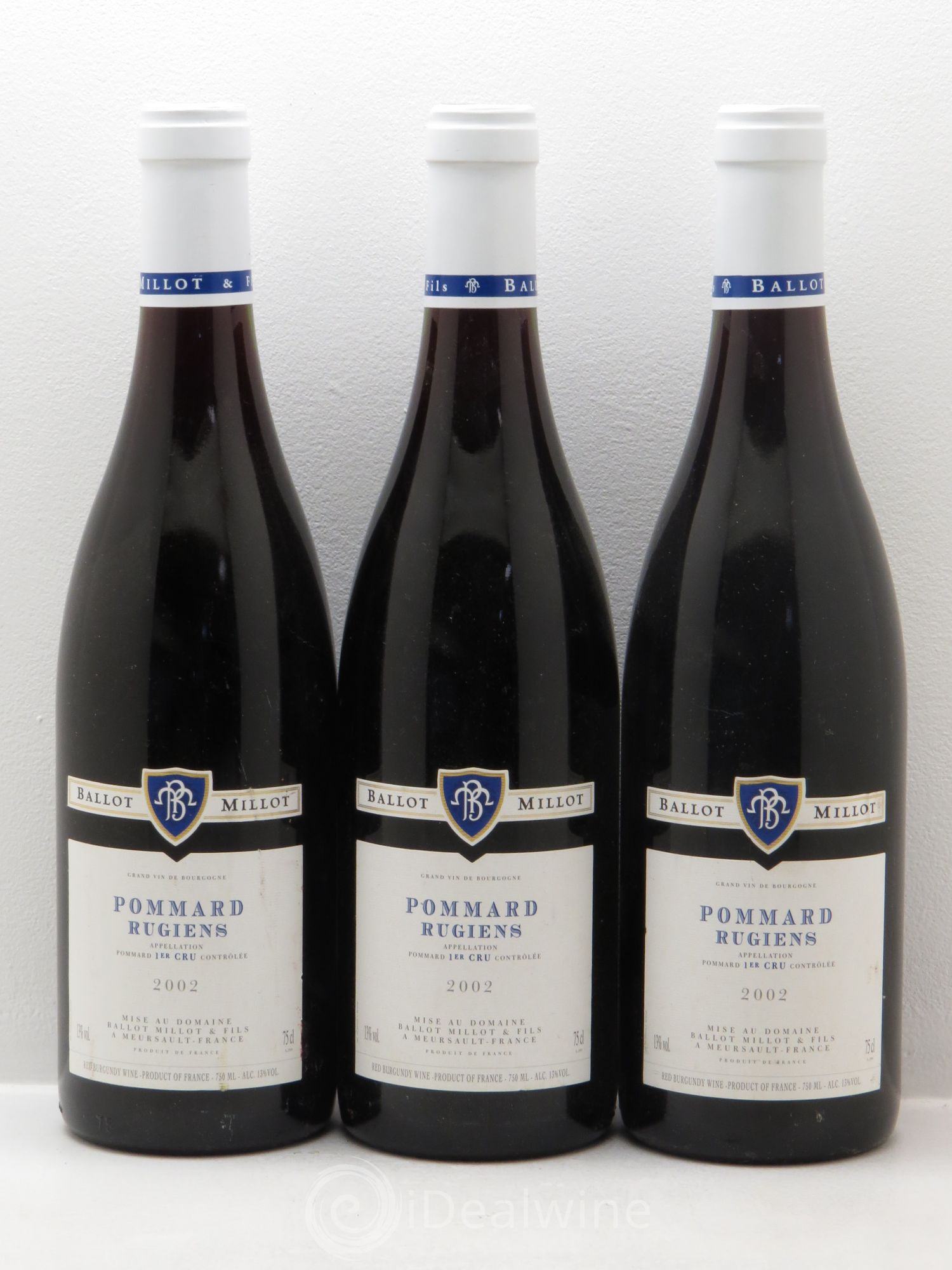 Pommard 1er Cru Domaine Ballot-Millot 2002 - Posten von 3 Flaschen - 0