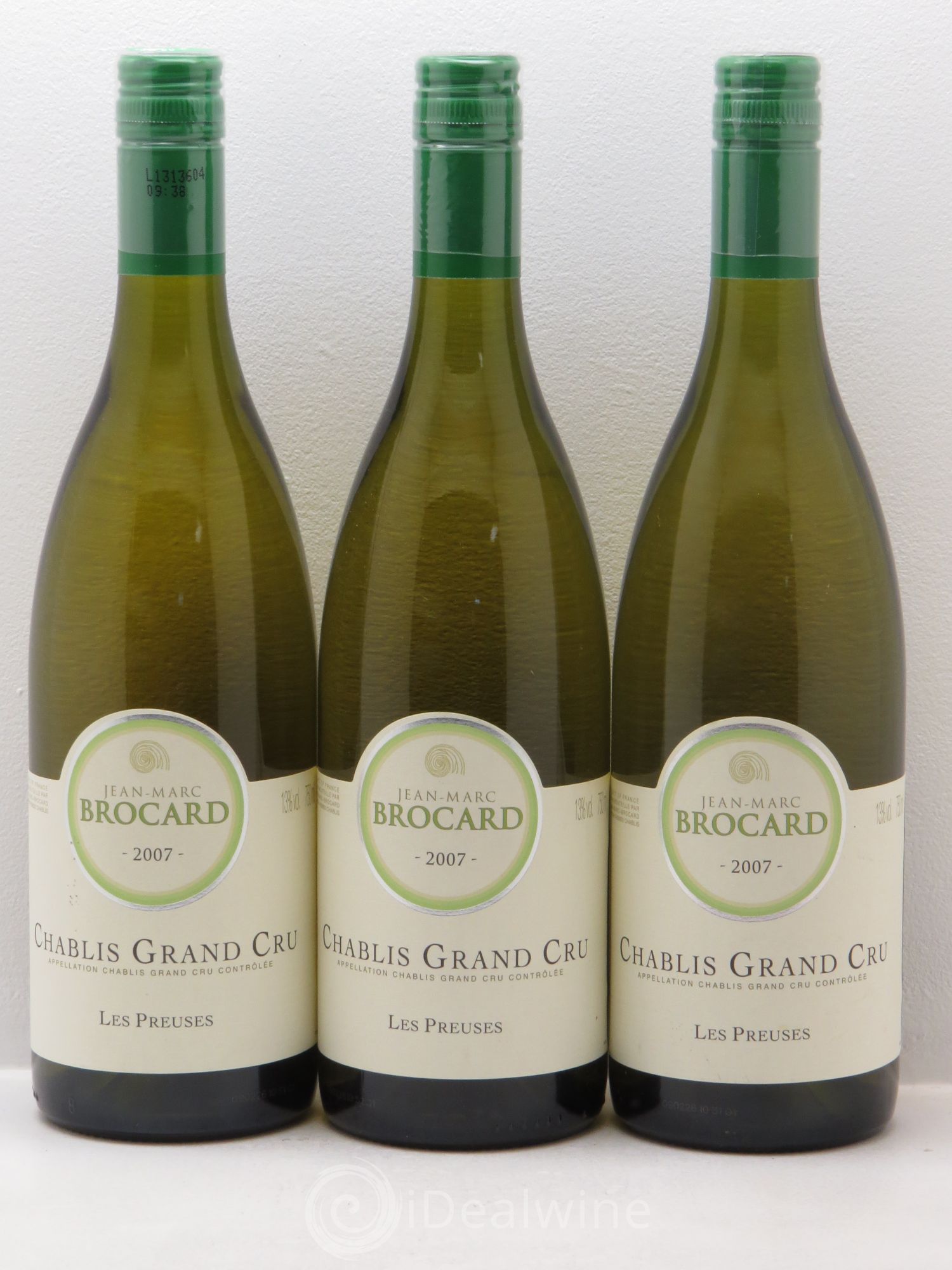 Chablis Grand Cru Domaine Brocard 2007 - Posten von 3 Flaschen - 0