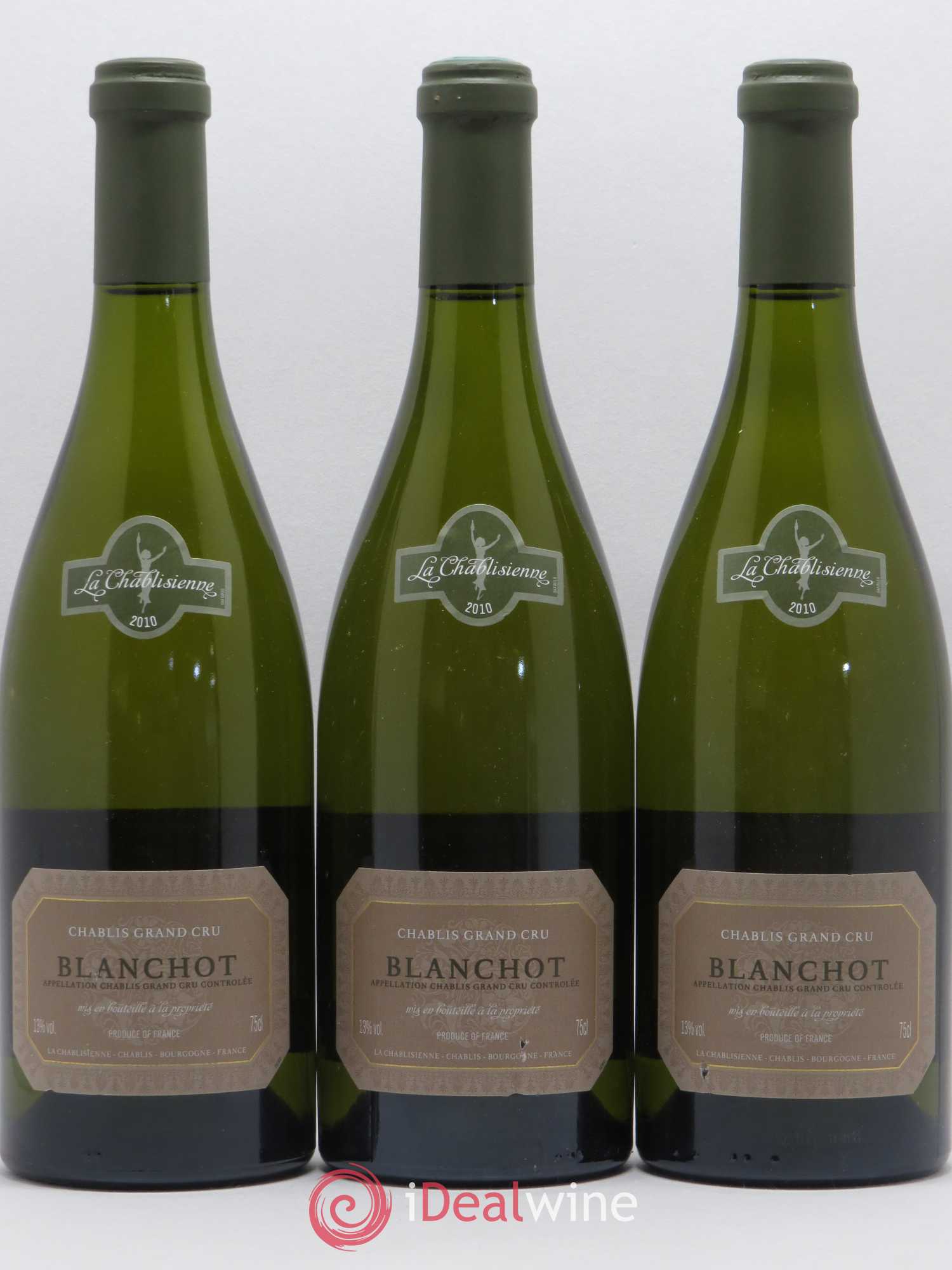 Chablis Grand Cru Blanchot La Chablisienne 2010 - Posten von 3 Flaschen - 0