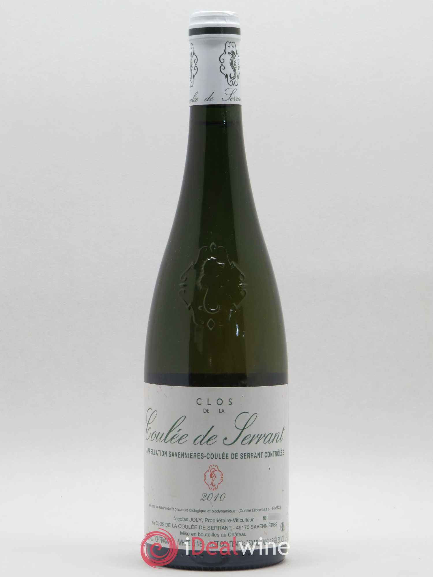 Savennières Clos de la Coulée de Serrant Vignobles de la Coulée de Serrant - Nicolas Joly 2010 - Lot de 1 bouteille - 0