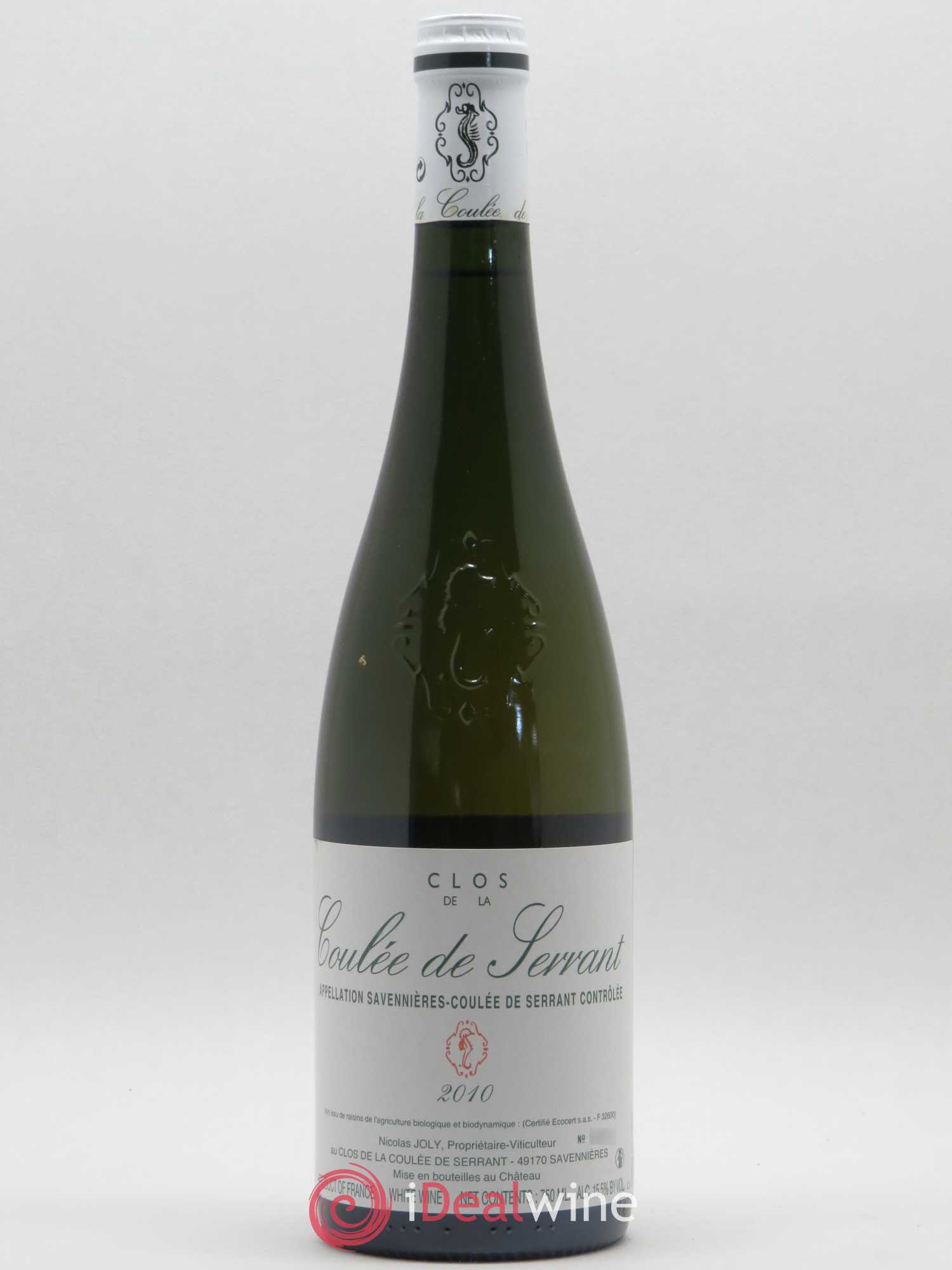Savennières Clos de la Coulée de Serrant Vignobles de la Coulée de Serrant - Nicolas Joly 2010 - Lot de 1 bouteille - 0