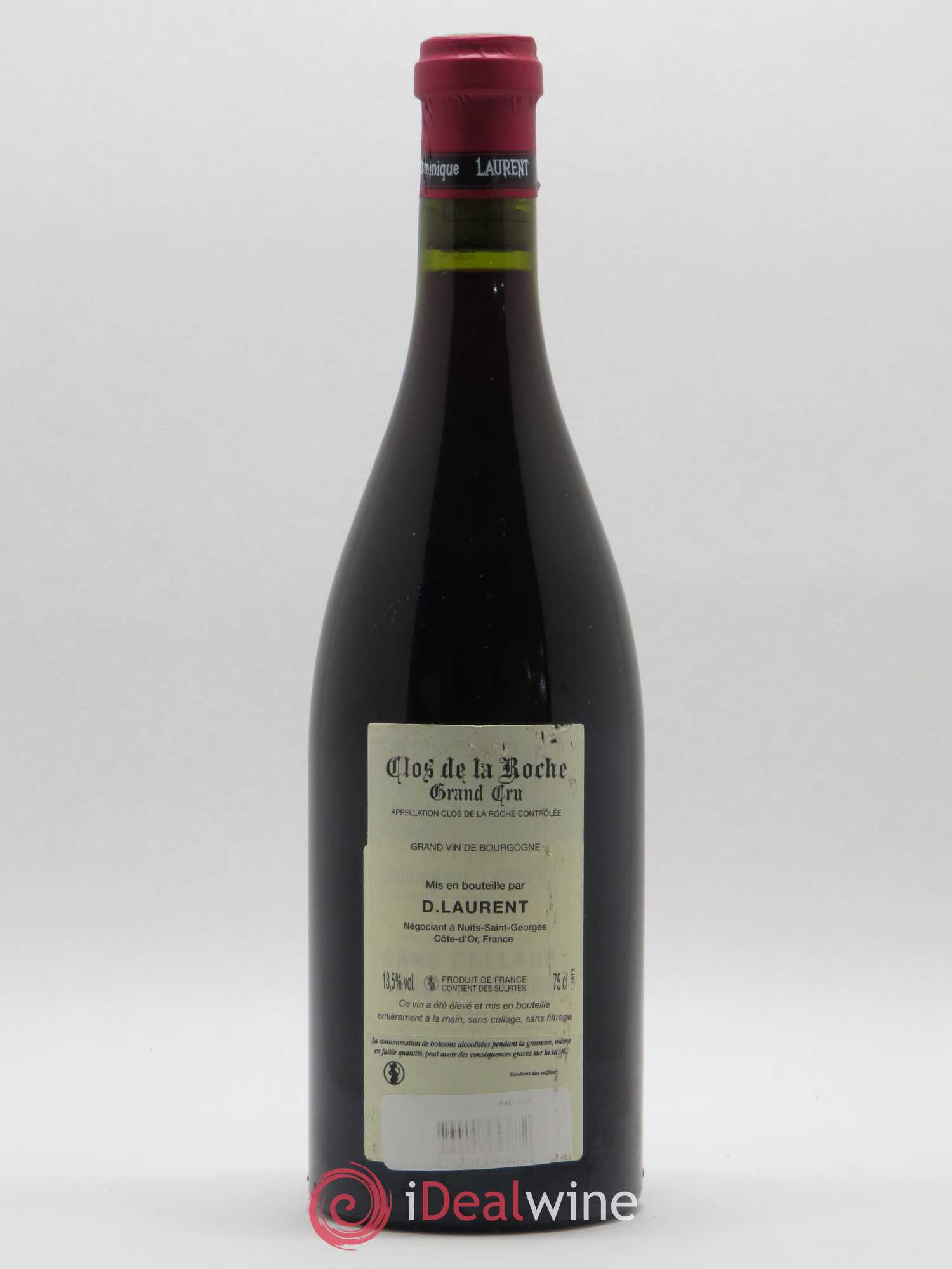 Clos de la Roche Grand Cru Vieilles vignes Intra-muros Dominique Laurent 2005 - Lot de 1 bouteille - 1