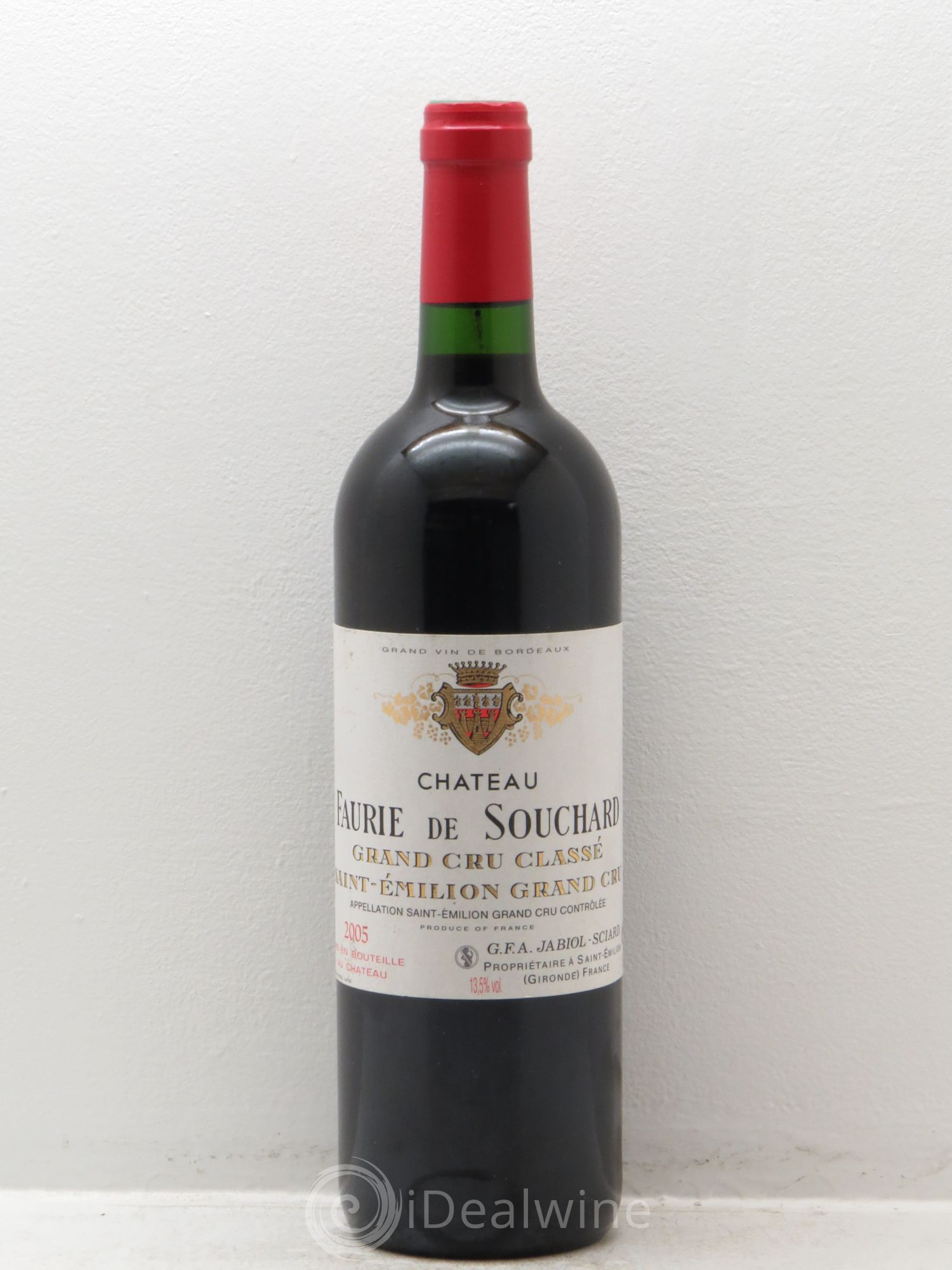 Château Faurie de Souchard Grand Cru Classé 2005 - Lot de 1 bouteille - 0