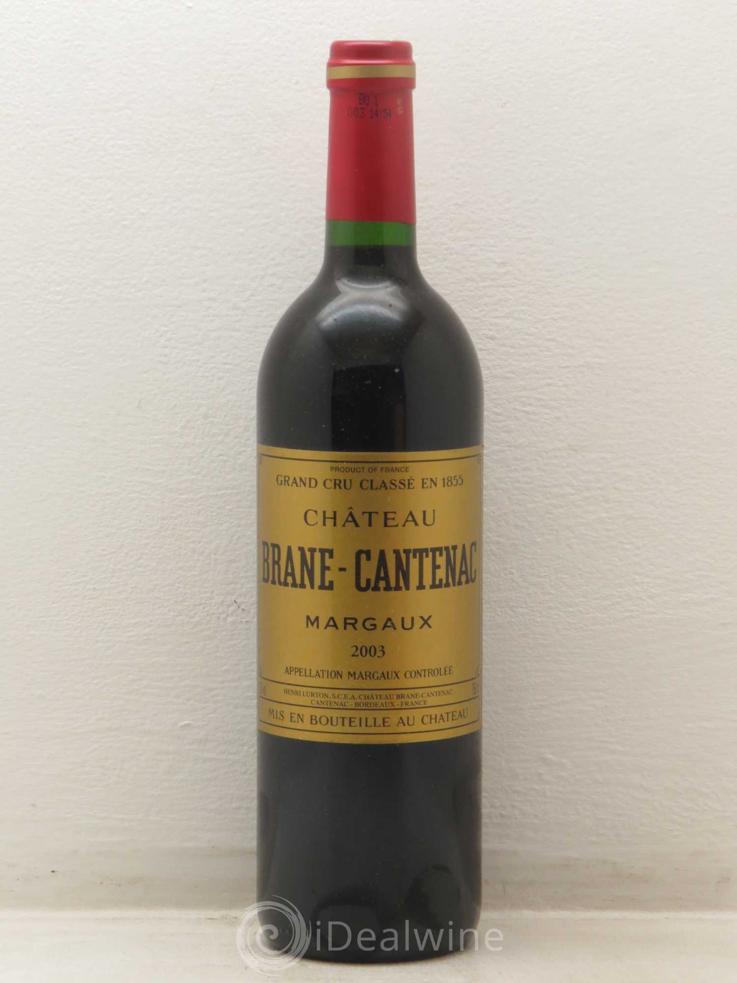 Château Brane Cantenac 2ème Grand Cru Classé 2003 - Lot de 1 bouteille - 0