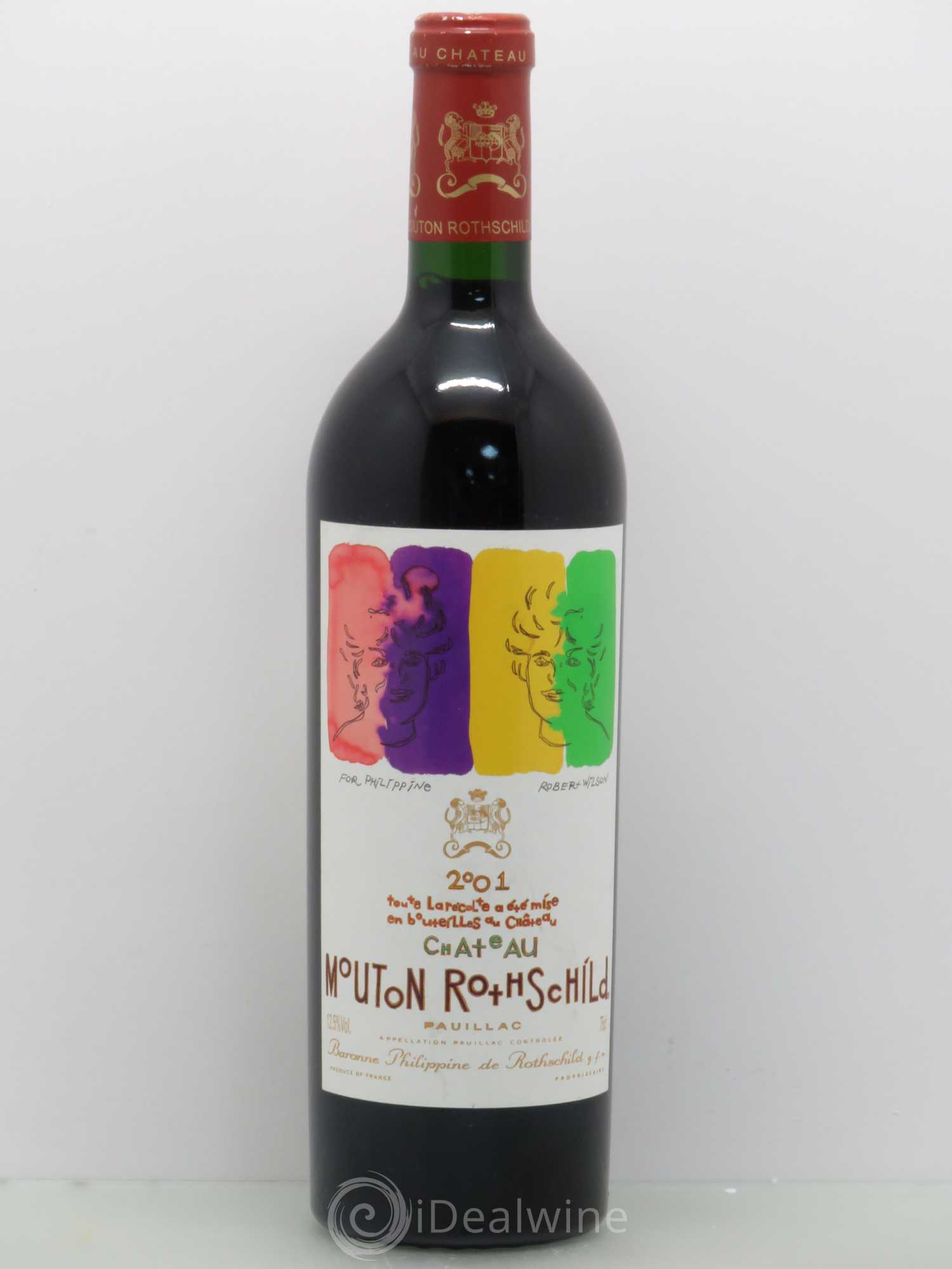 Château Mouton Rothschild 1er Grand Cru Classé 2001 - Lot de 1 bouteille - 0