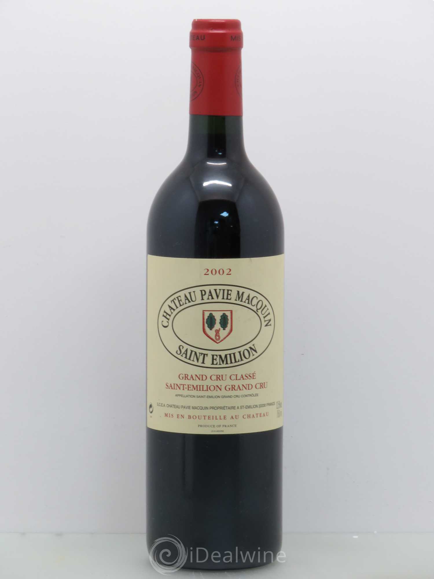 Château Pavie Macquin 1er Grand Cru Classé B 2002 - Lot de 1 bouteille - 0