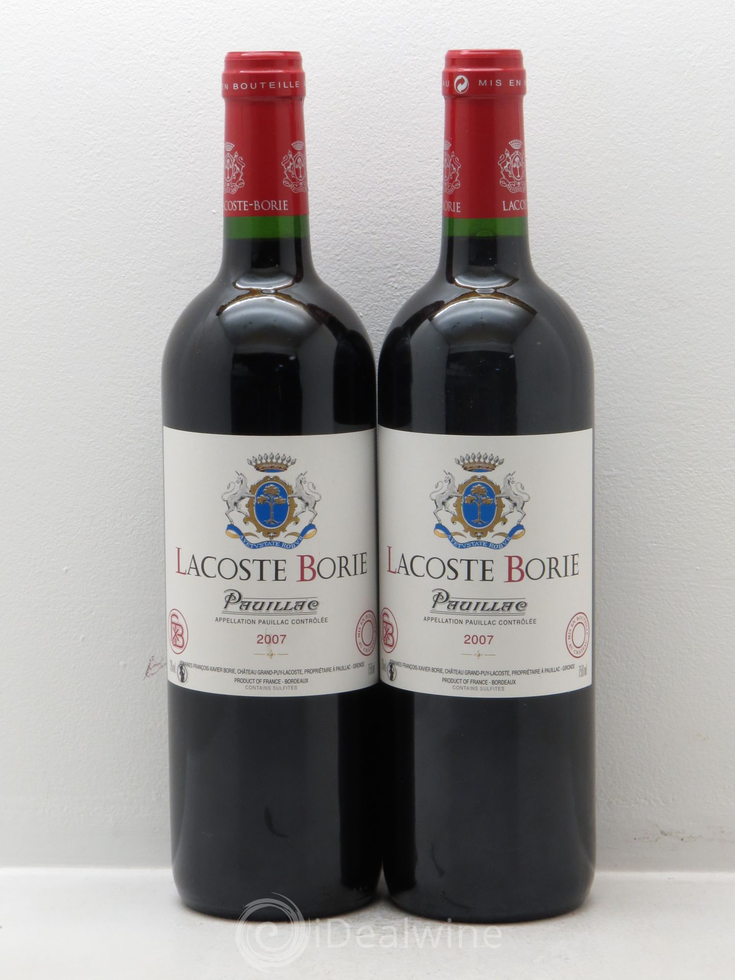 Lacoste Borie 2007 - Lot de 2 bouteilles - 0