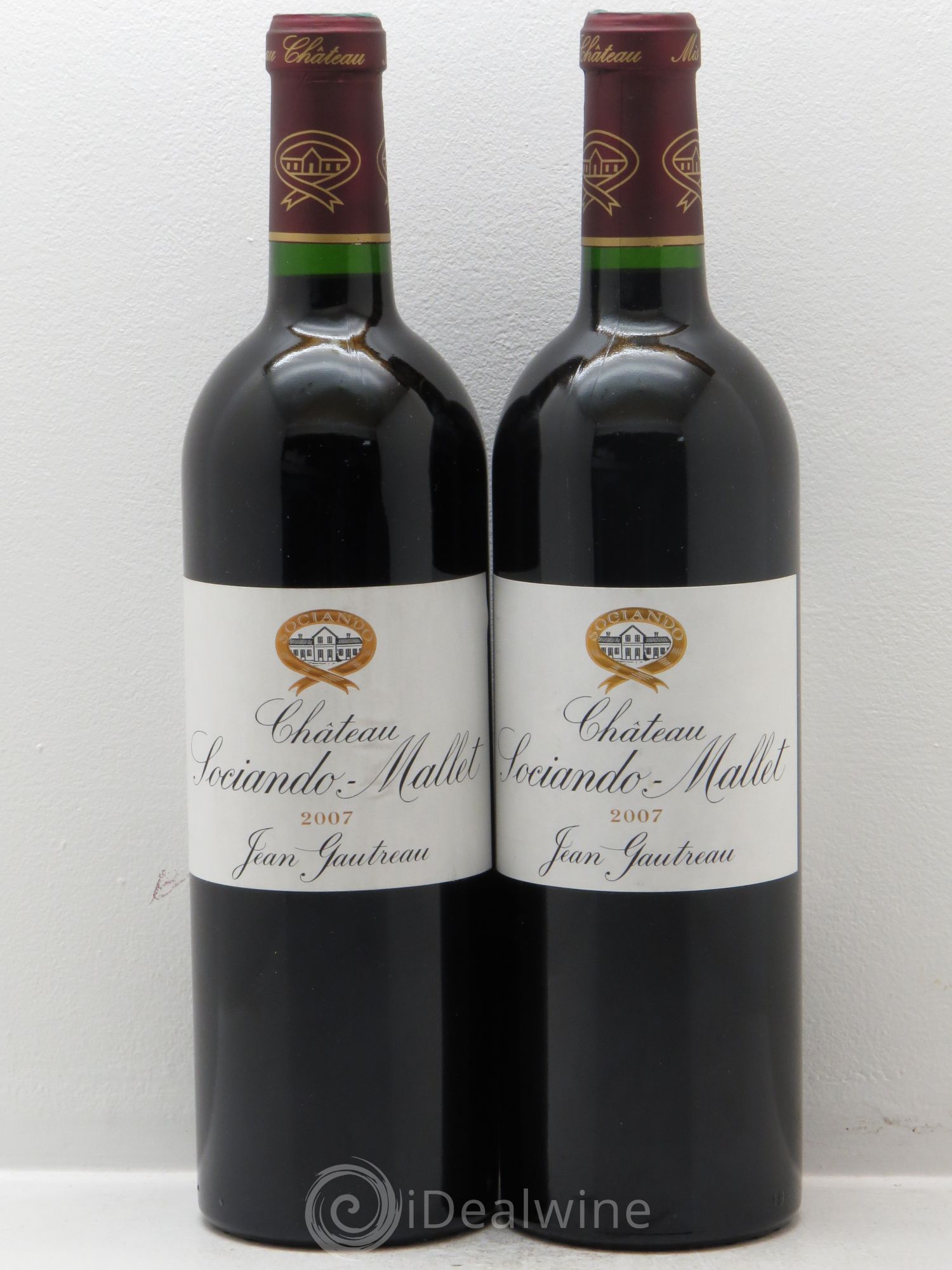 Château Sociando Mallet 2007 - Lot de 2 bouteilles - 0