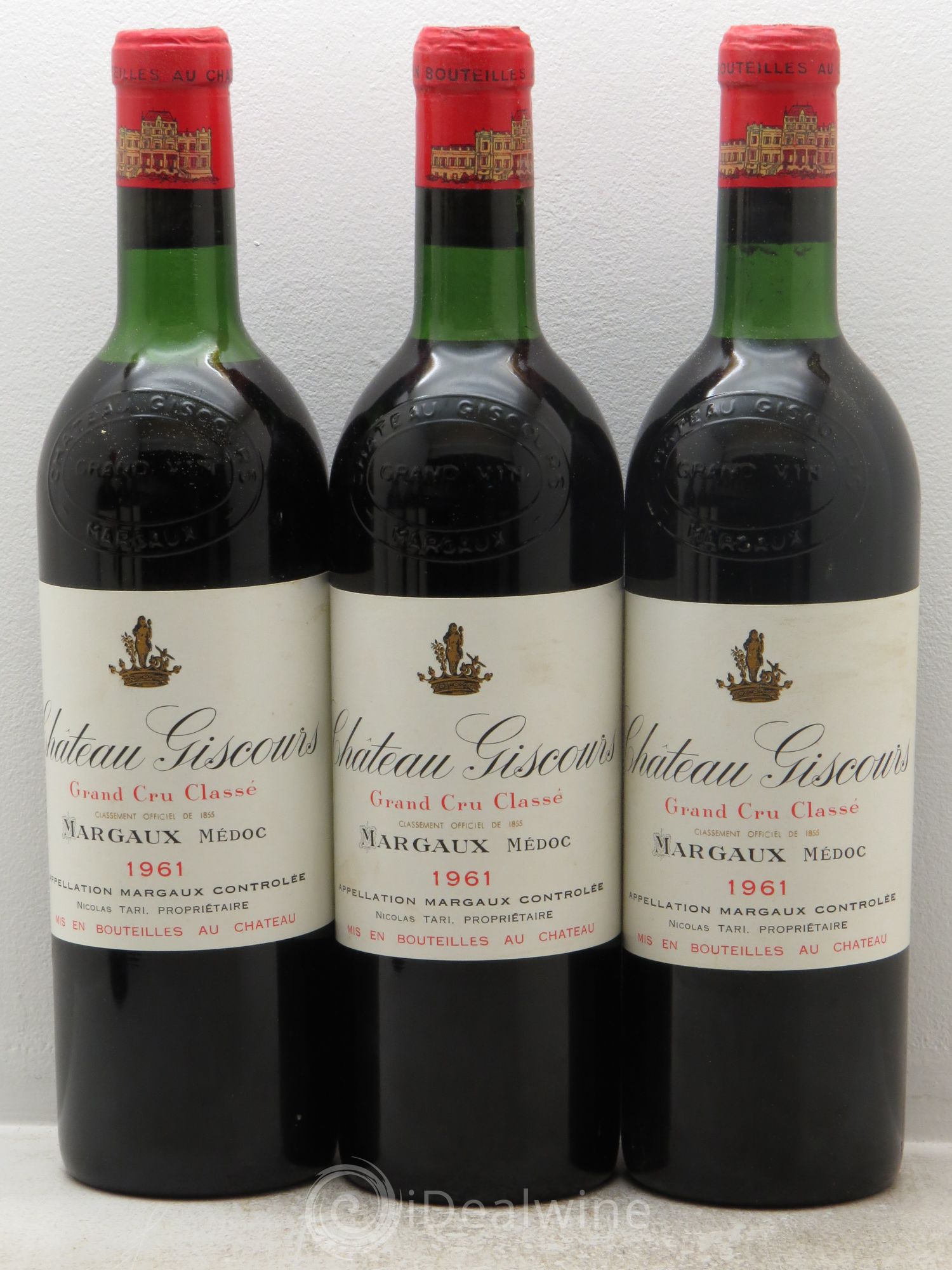 Château Giscours 3ème Grand Cru Classé  (sans prix de réserve) 1961 - Lot de 6 bouteilles - 1