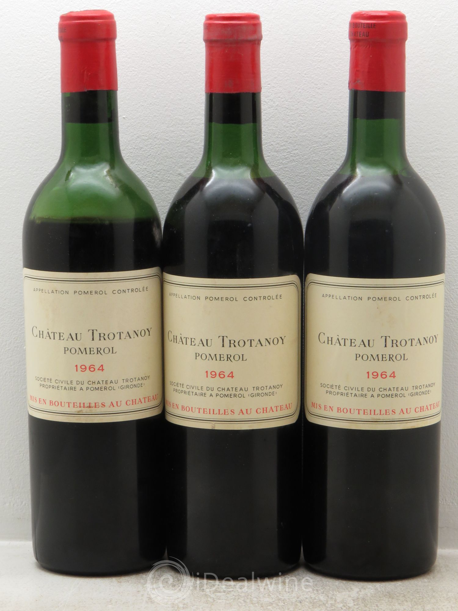 Château Trotanoy 1964 - Lot de 3 bouteilles - 0